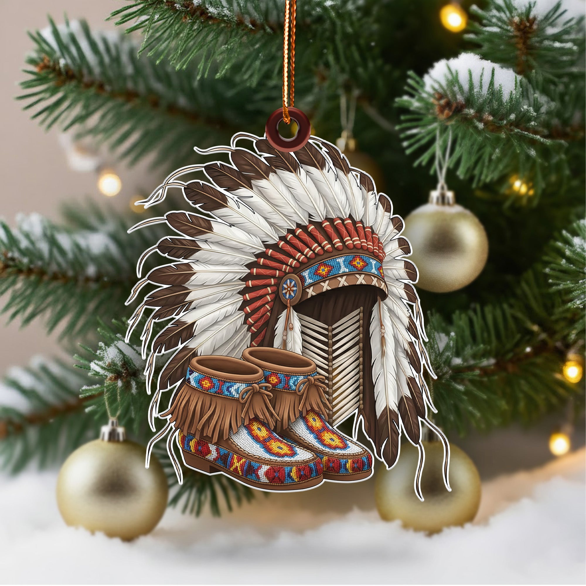 Spirit of the Chief Ornament Unique Christmas Gift Decor Flat Acrylic