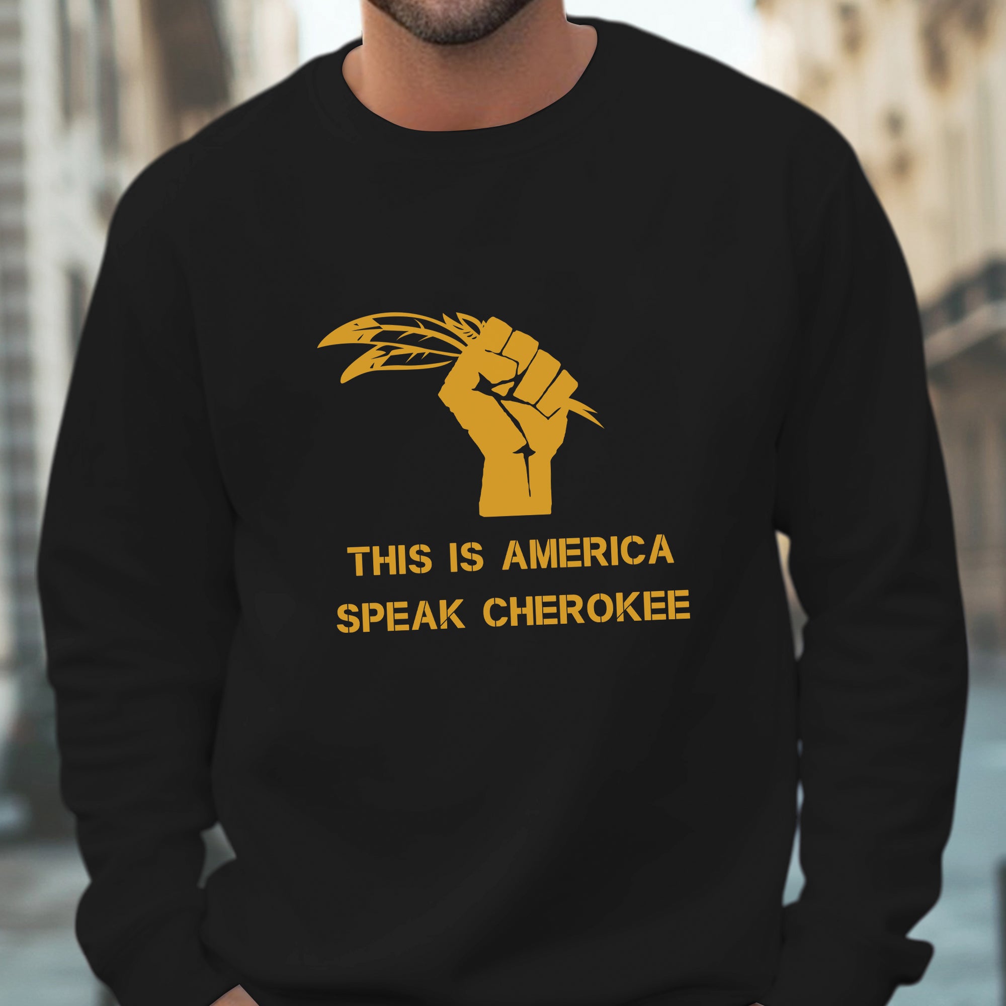 This Is American Speak Cherokee Unisex T-Shirt/T-Shirt V-Neck/Hoodie/Sweatshirt N38