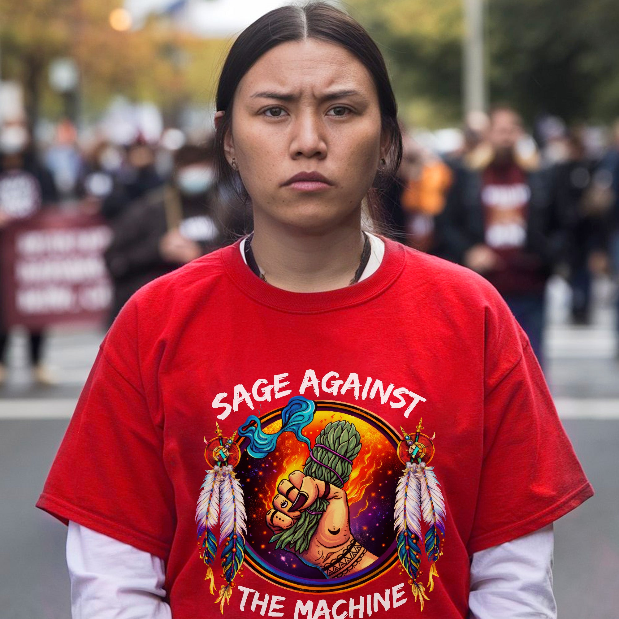 Sage Against The Machine Spiritual Power and Resistance Unisex T-shirt/T-shirt V-Neck/Hoodie/Sweatshirt