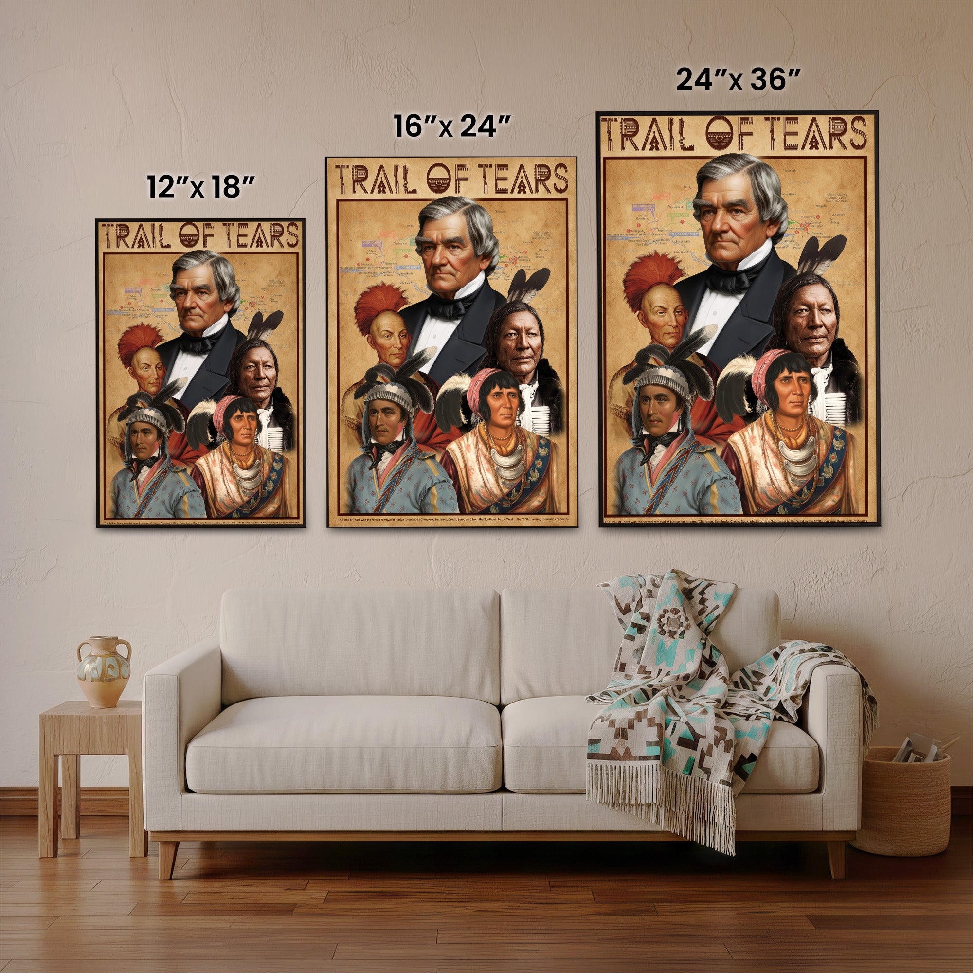Trail of Tears – Native American Leaders & Forced Removal History Poster/Canvas