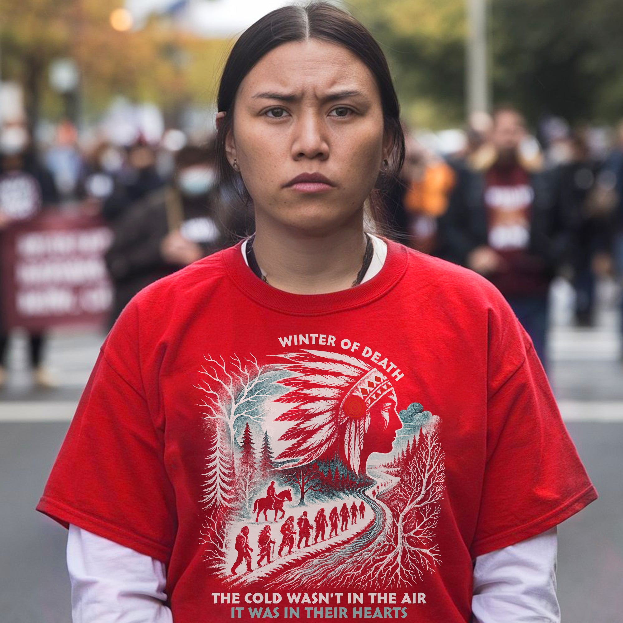 Winter of Death – Native Spirit - Unisex T-Shirt/T-Shirt V-Neck/Hoodie/Sweatshirt