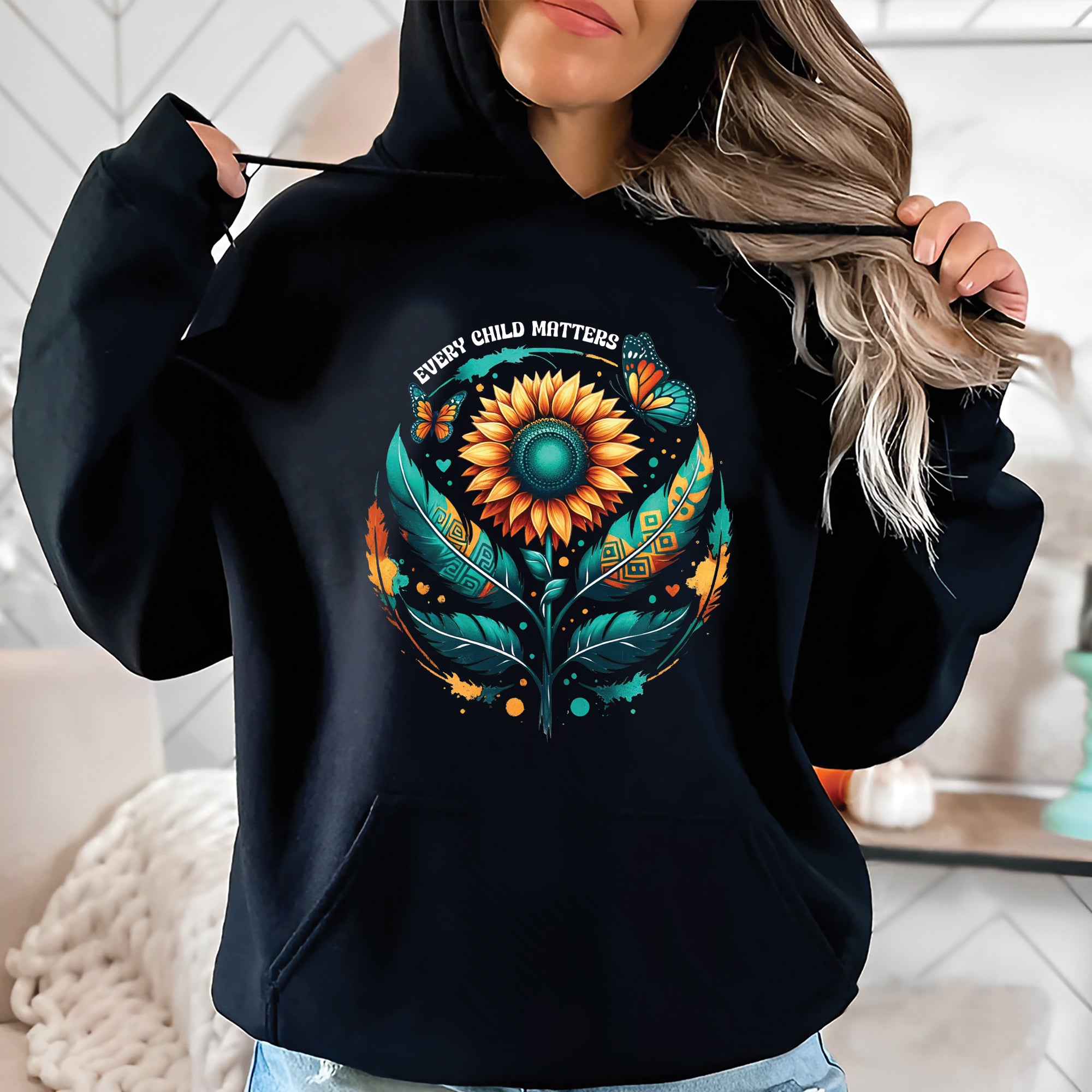 Every Child Matters Sunflower Orange Native American Unisex T-Shirt/Hoodie/Sweatshirt