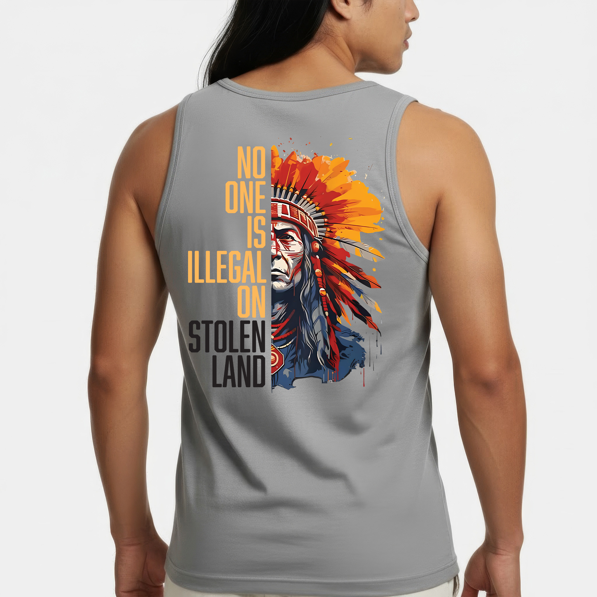 [Two Sides] No One Is Illegal On Stolen Land Unisex Tank Top/Long Sleeve/Hoodie Zip