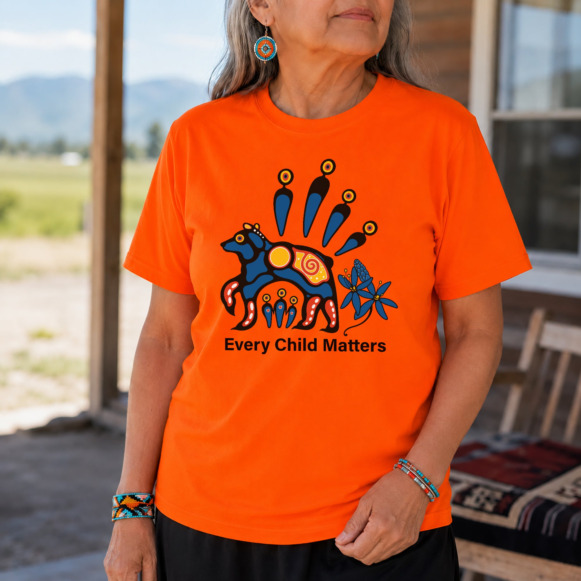 Every Child Matters Indigenous Sacred Bear For Orange Shirt Day Unisex T-shirt/Hoodie/Sweatshirt