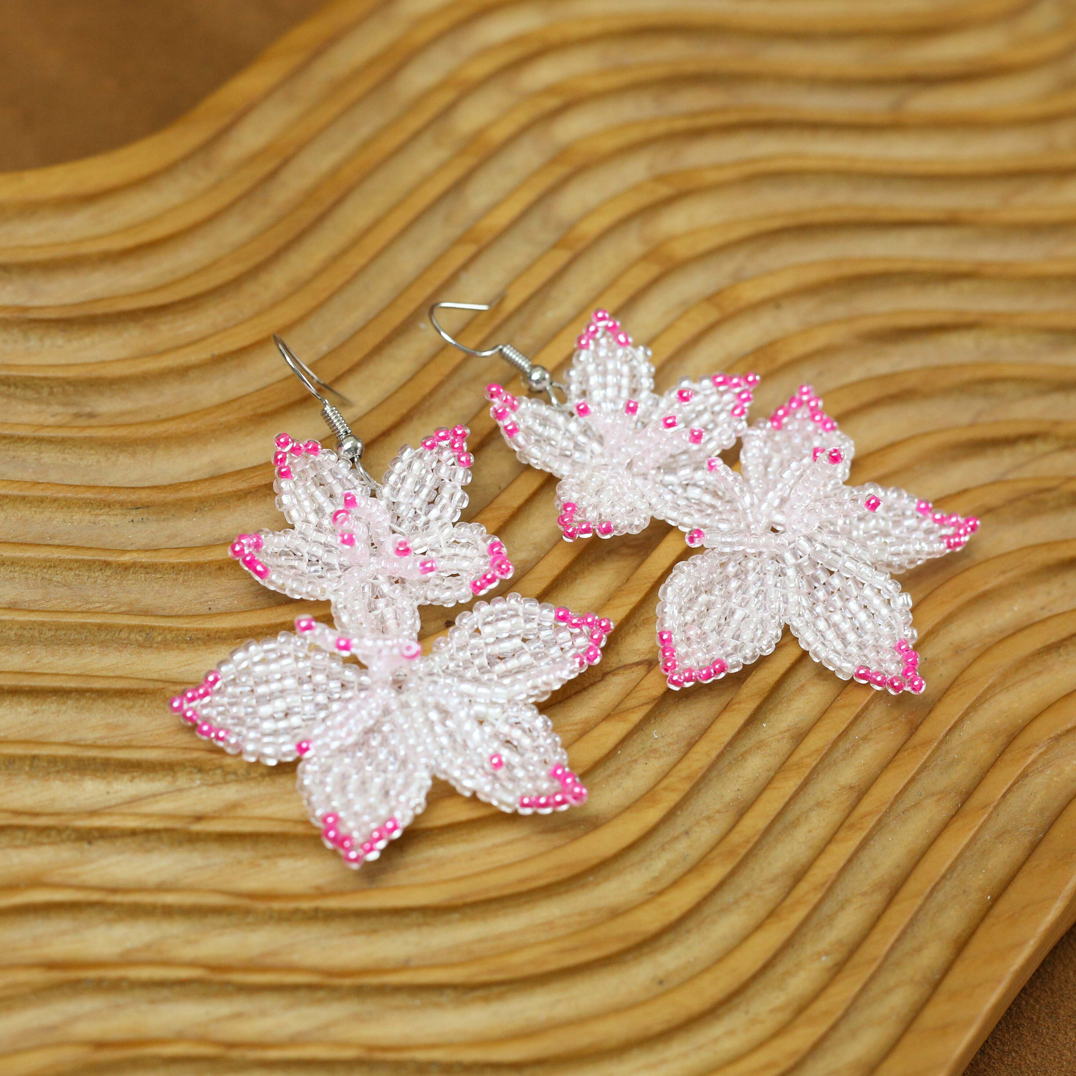 SALE 50% OFF - Native Blossom Beadwork Earrings