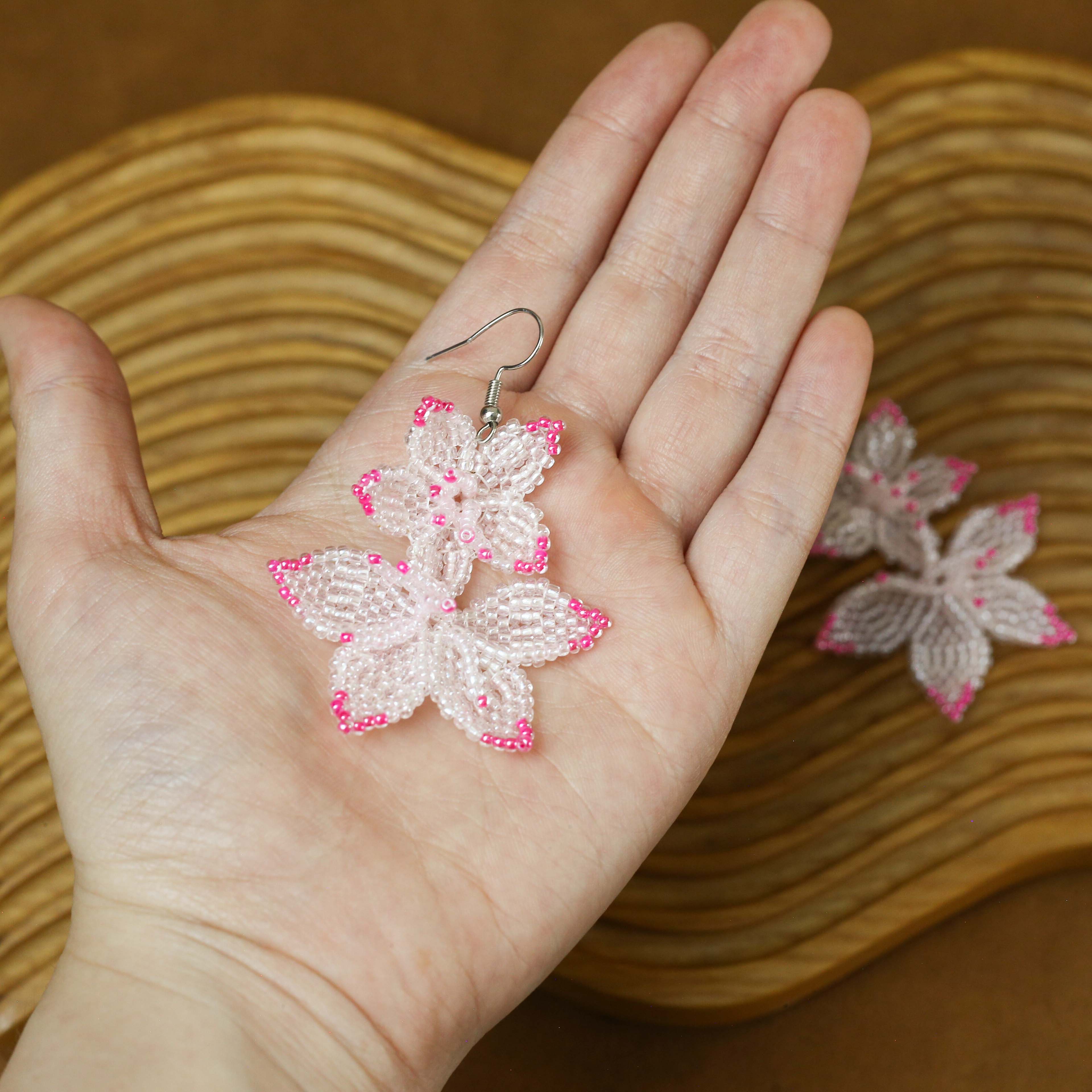 SALE 50% OFF - Native Blossom Beadwork Earrings