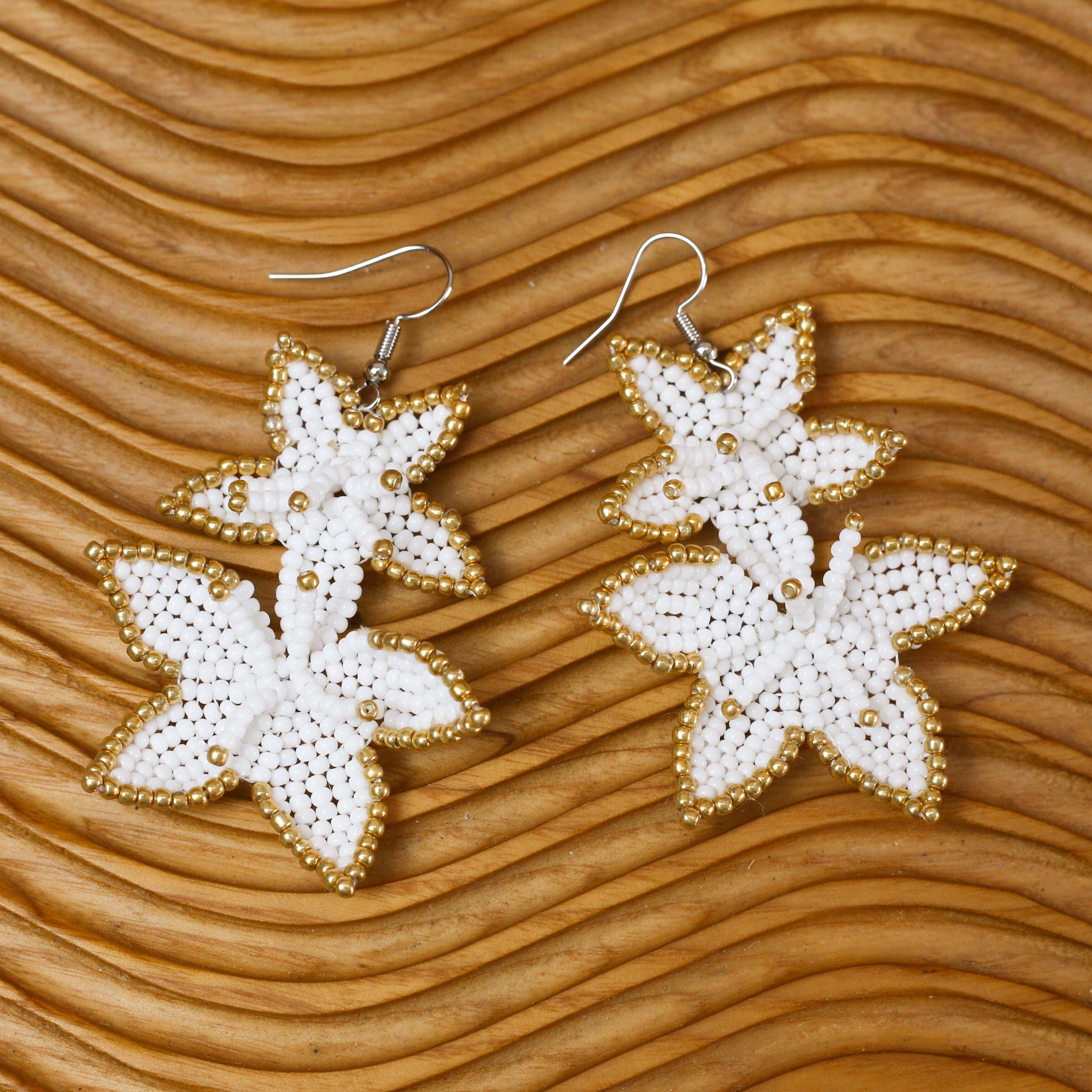 SALE 50% OFF - Native Blossom Beadwork Earrings