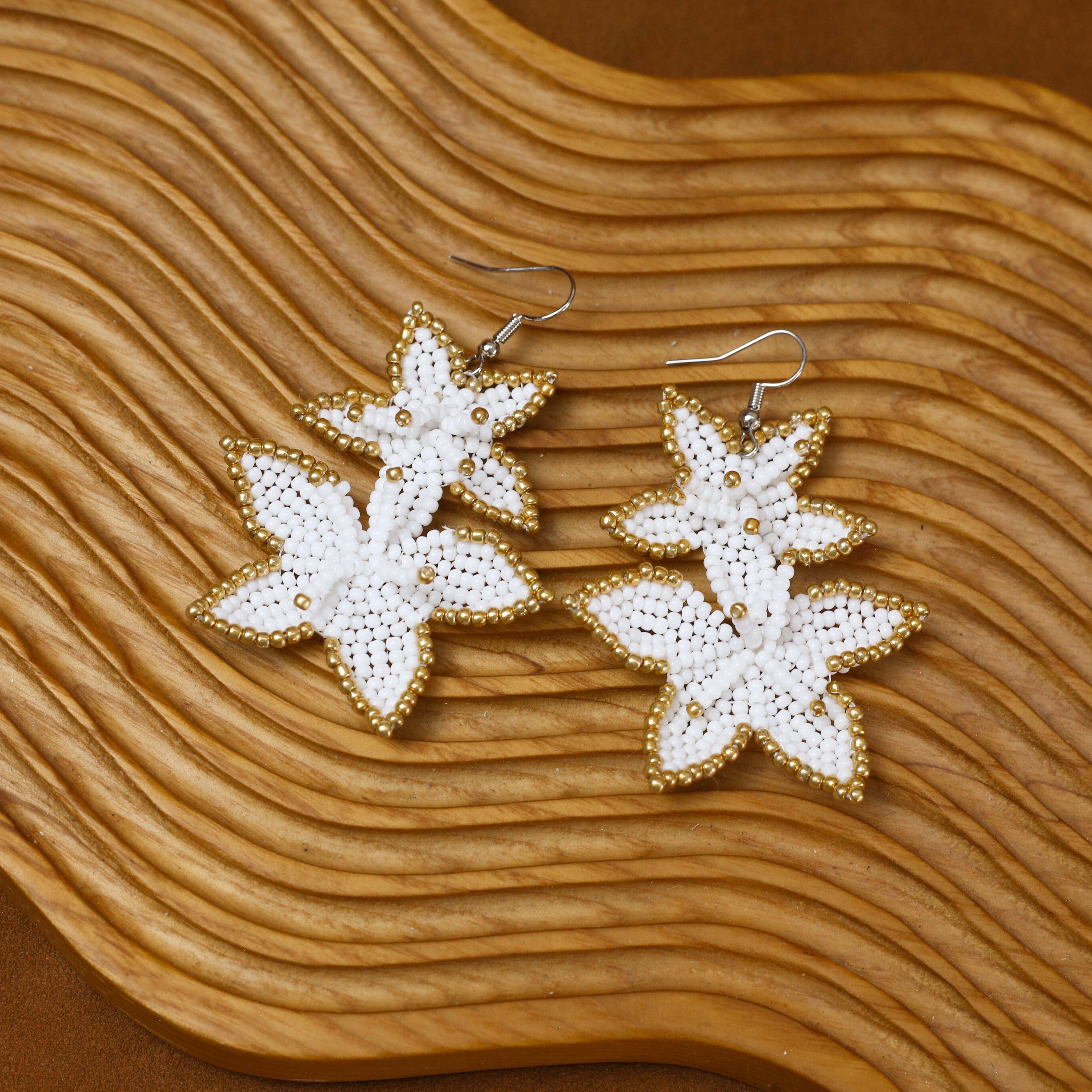 SALE 50% OFF - Native Blossom Beadwork Earrings