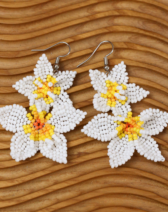 SALE 50% OFF - Native Blossom Beadwork Earrings