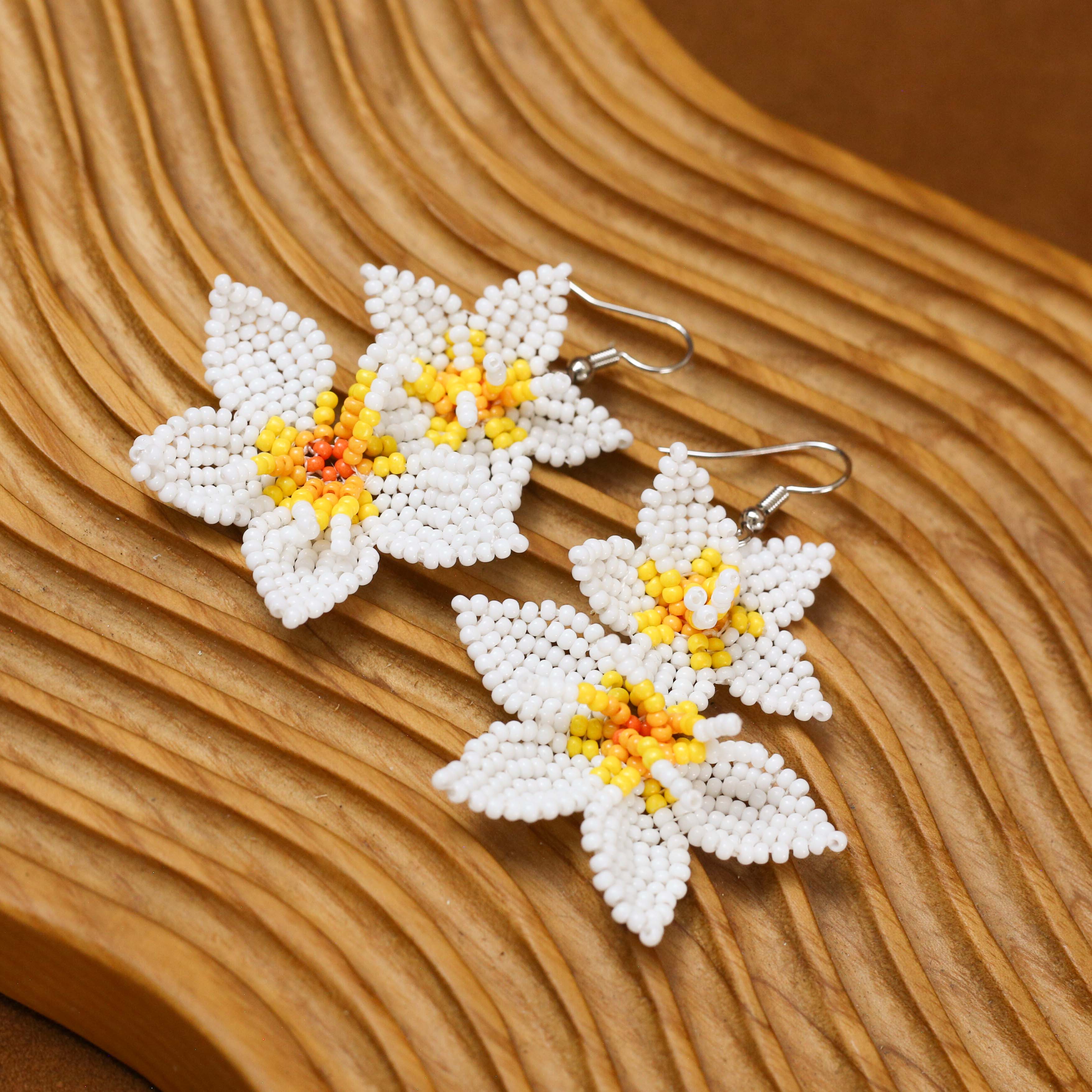 SALE 50% OFF - Native Blossom Beadwork Earrings