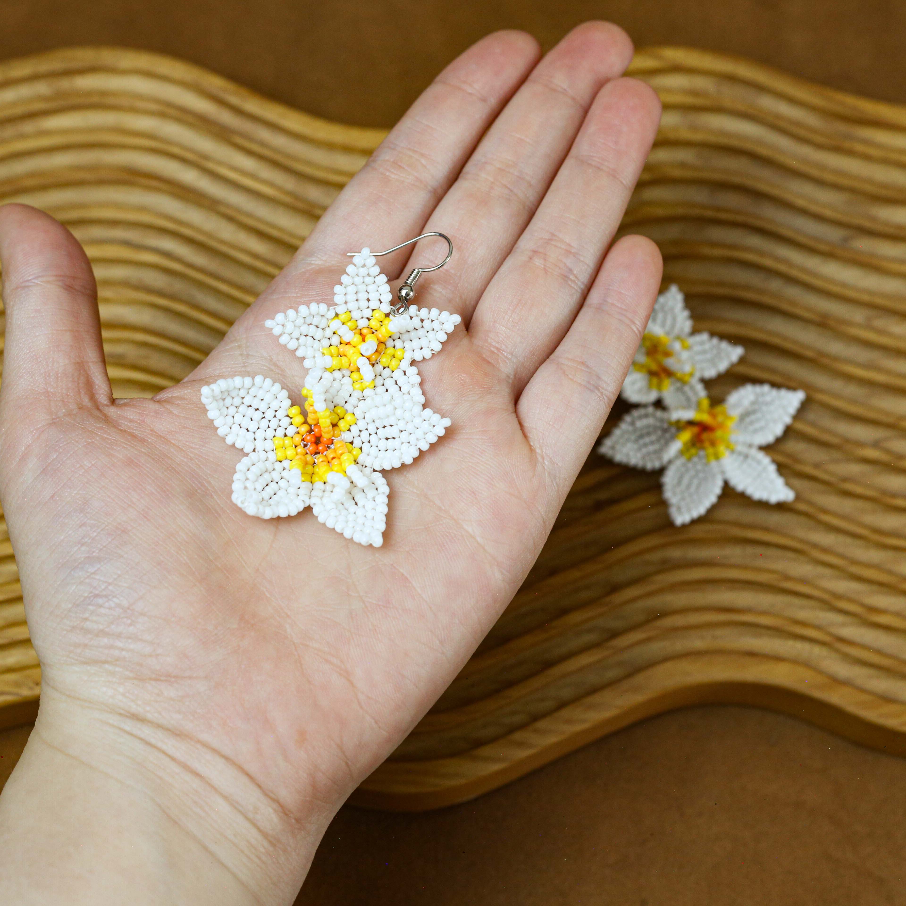 SALE 50% OFF - Native Blossom Beadwork Earrings