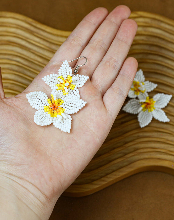 SALE 50% OFF - Native Blossom Beadwork Earrings