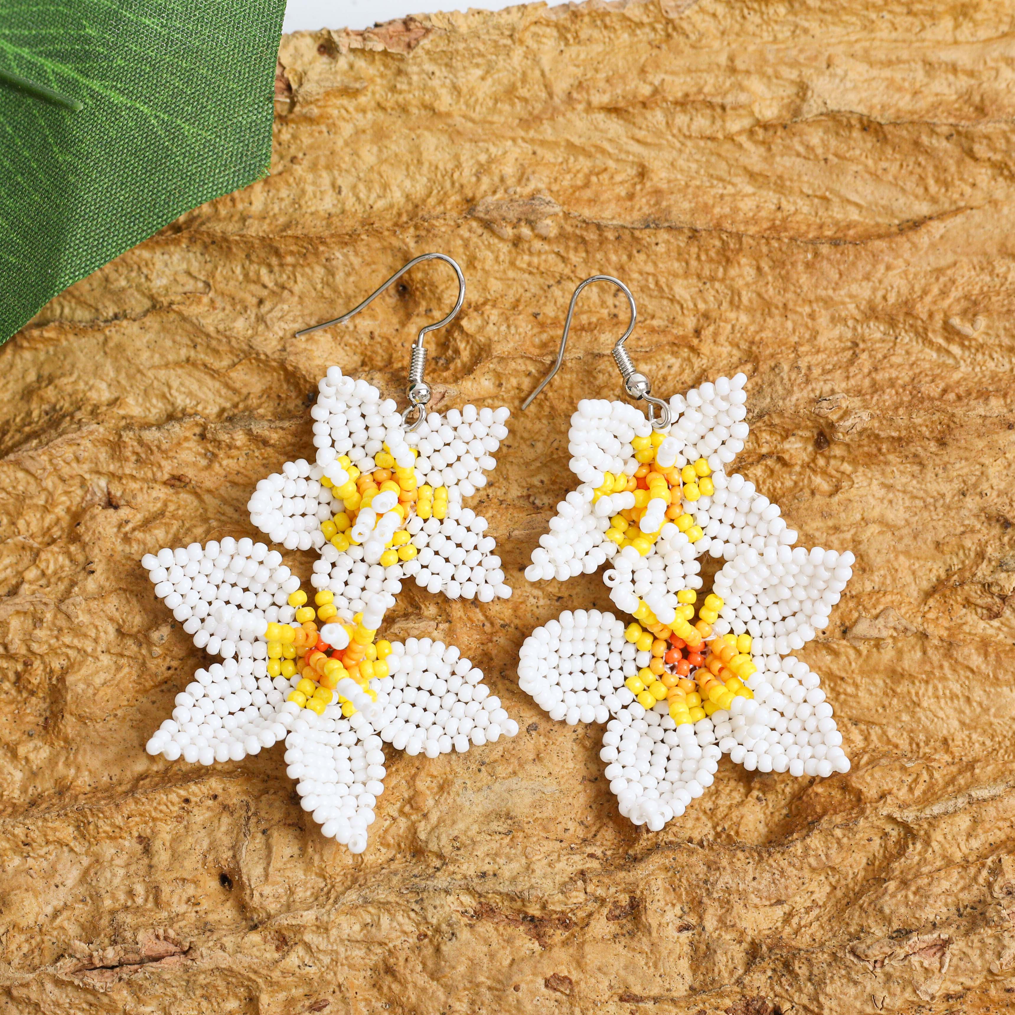 SALE 50% OFF - Native Blossom Beadwork Earrings