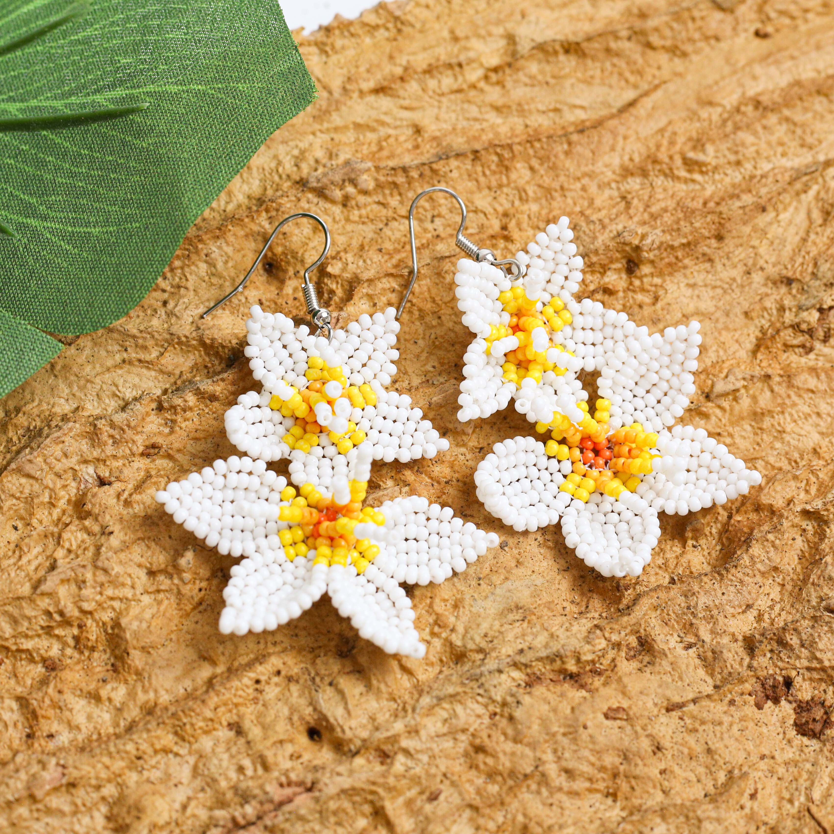 SALE 50% OFF - Native Blossom Beadwork Earrings