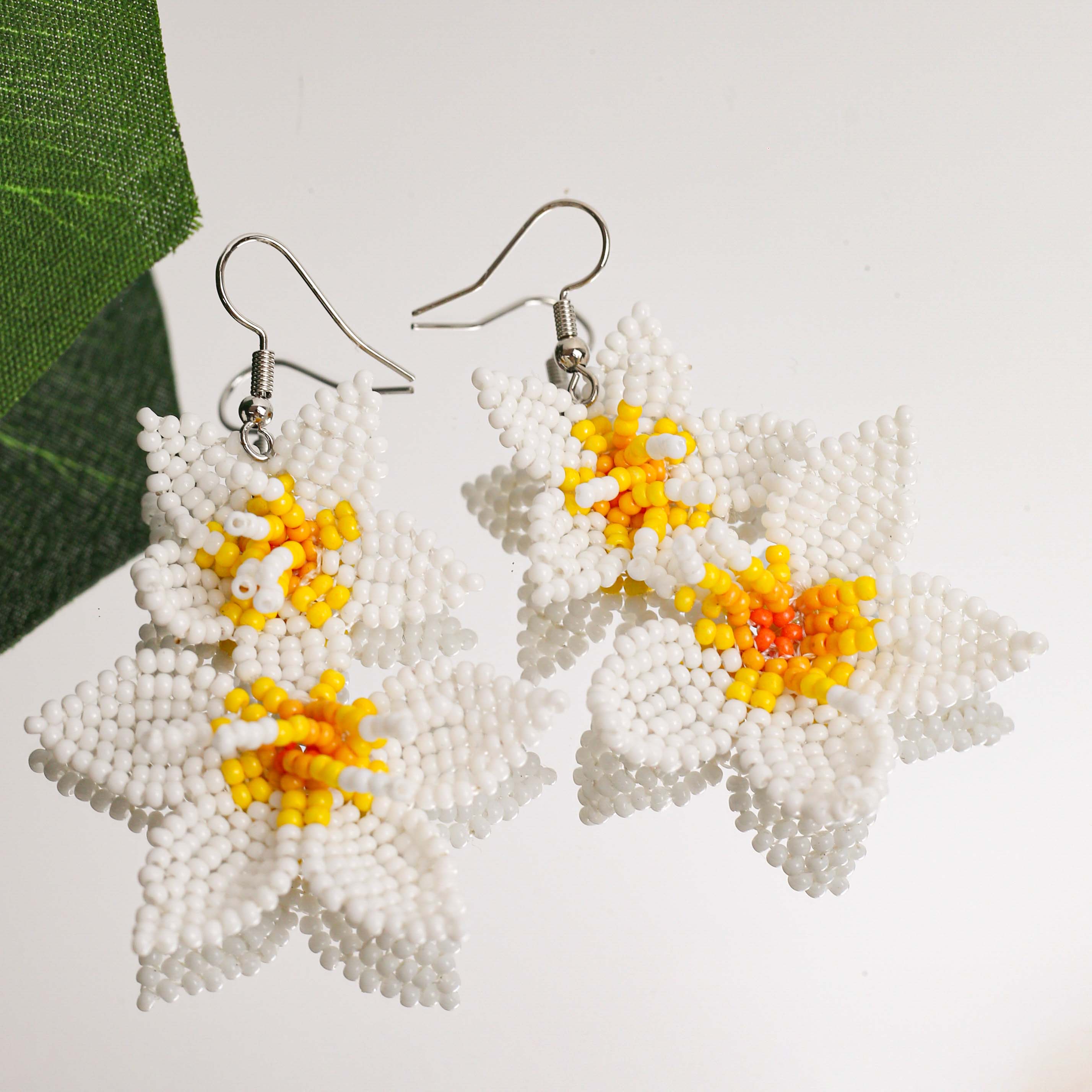 SALE 50% OFF - Native Blossom Beadwork Earrings