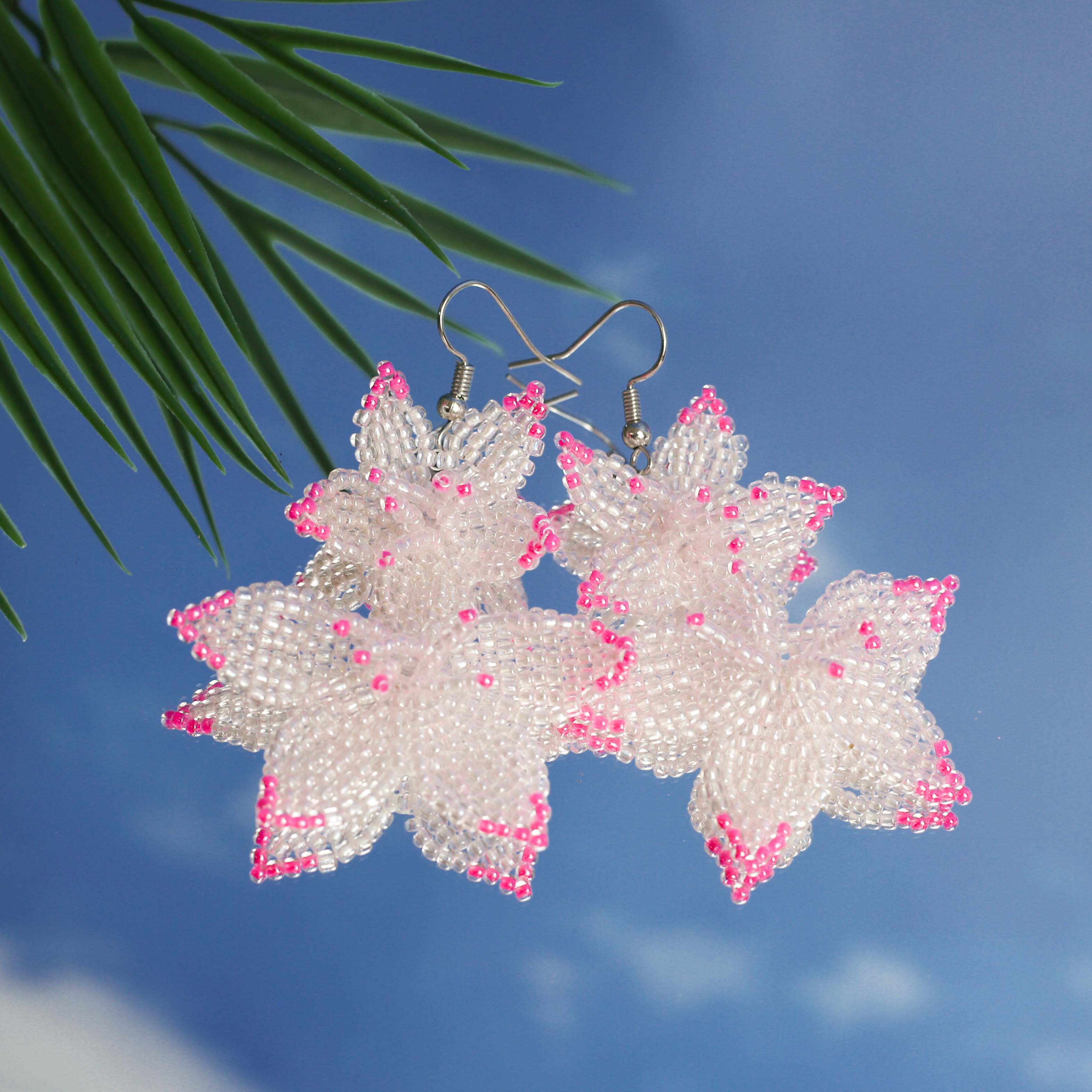 SALE 50% OFF - Native Blossom Beadwork Earrings