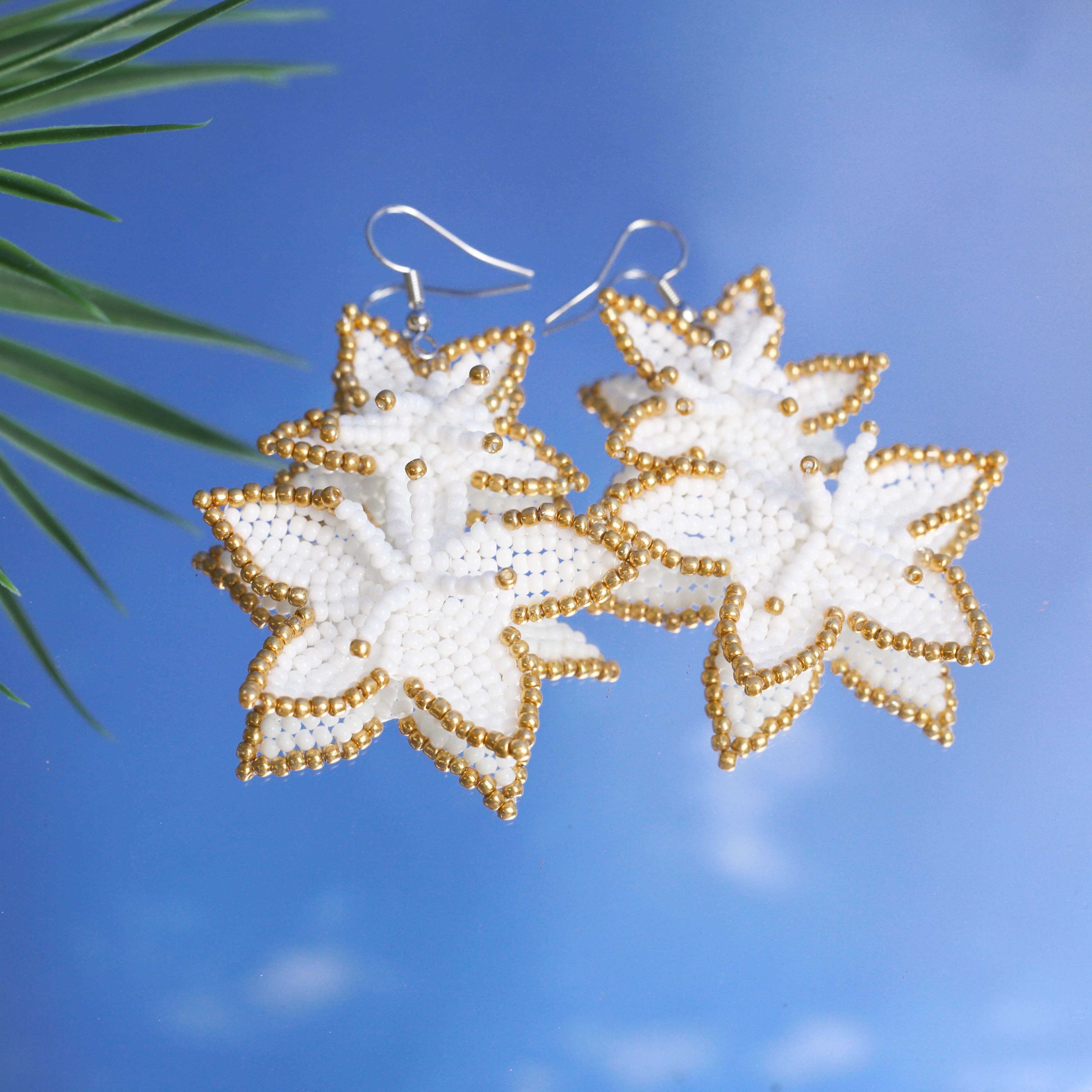 SALE 50% OFF - Native Blossom Beadwork Earrings