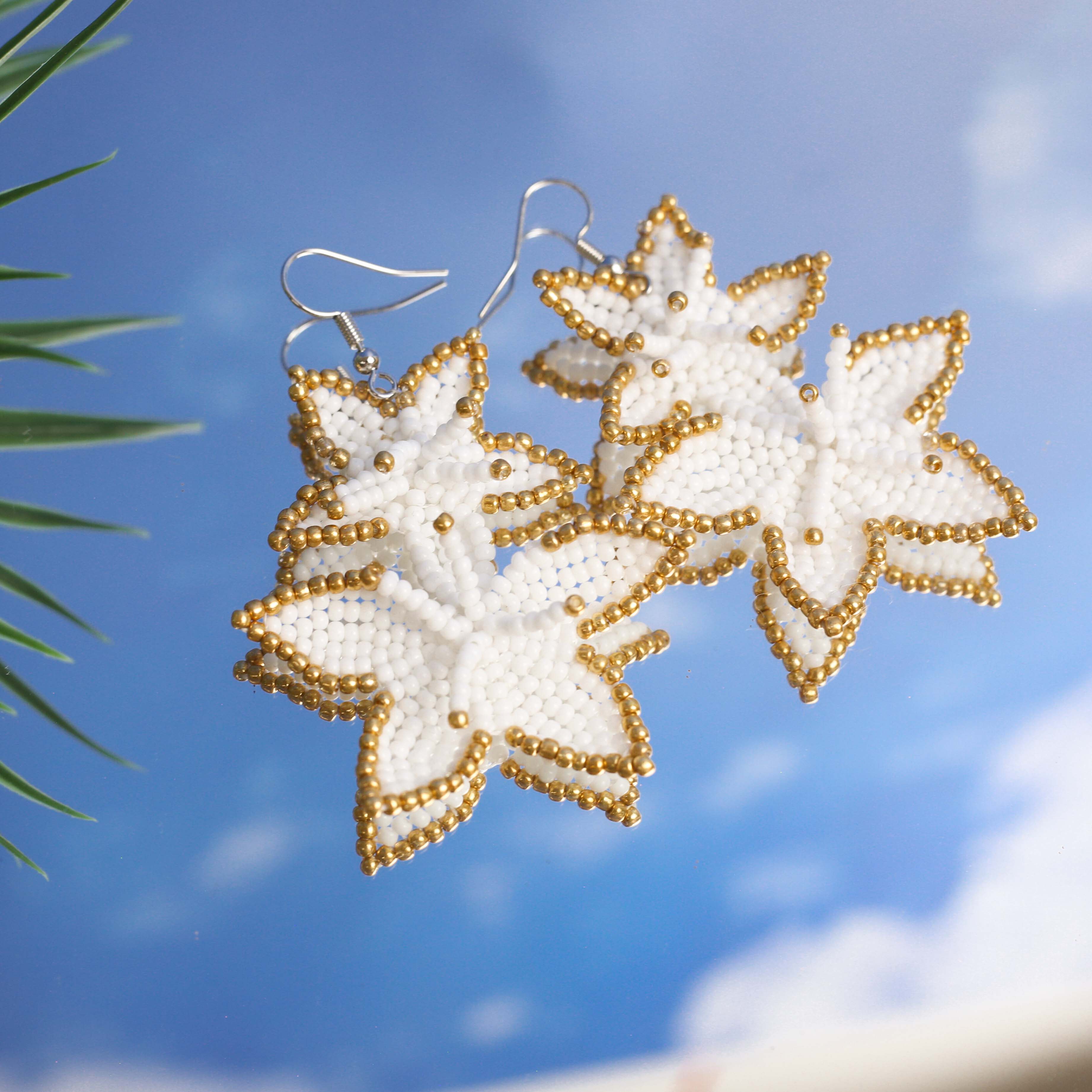 SALE 50% OFF - Native Blossom Beadwork Earrings