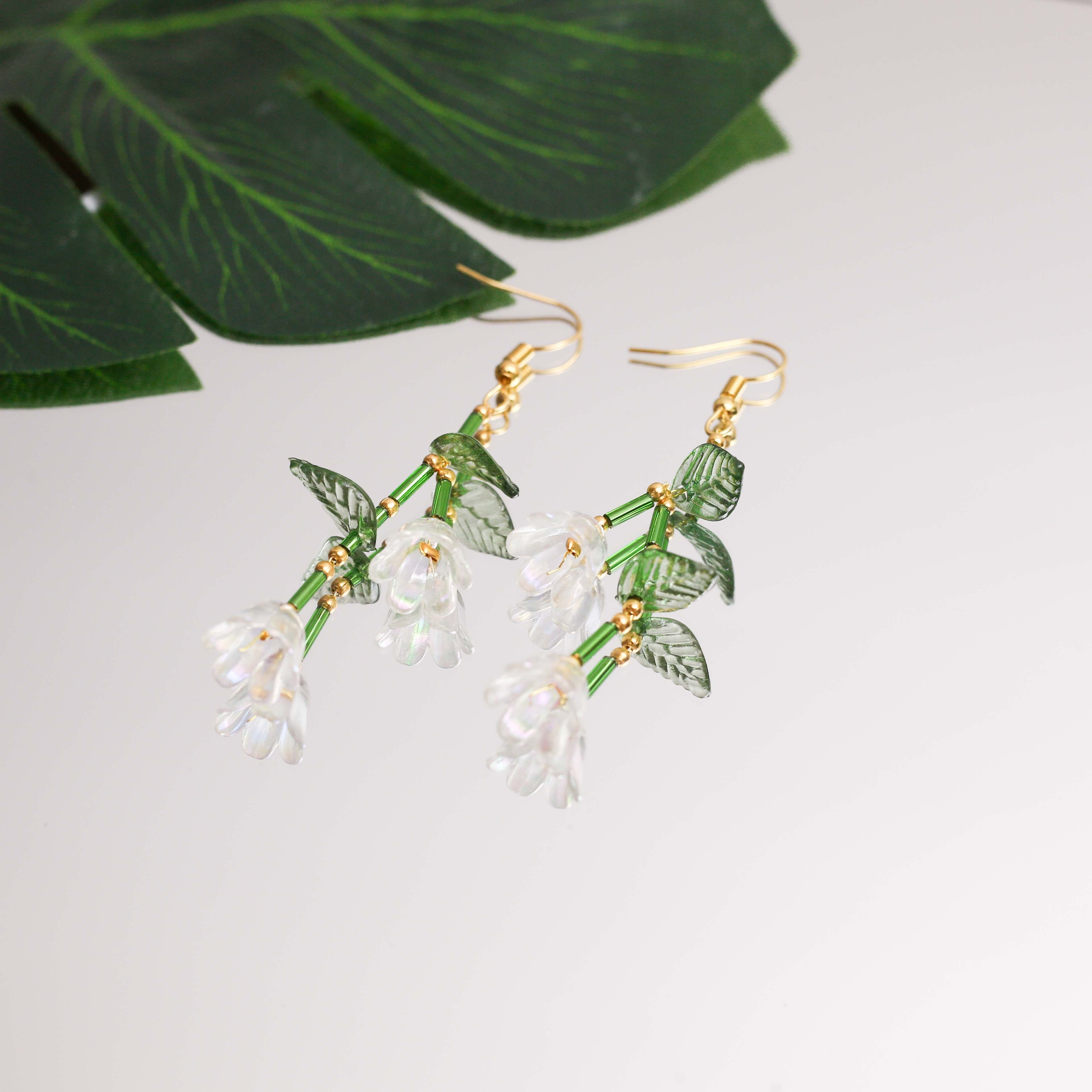 Handcrafted Floral Dangle Earrings
