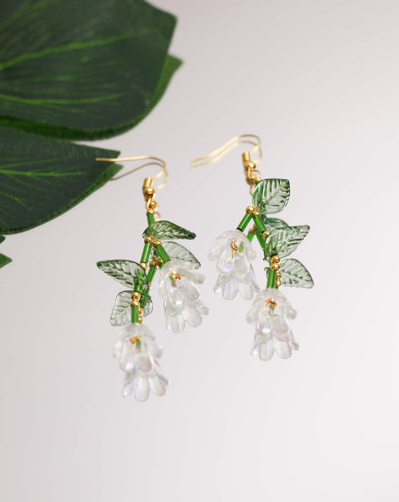Handcrafted Floral Dangle Earrings