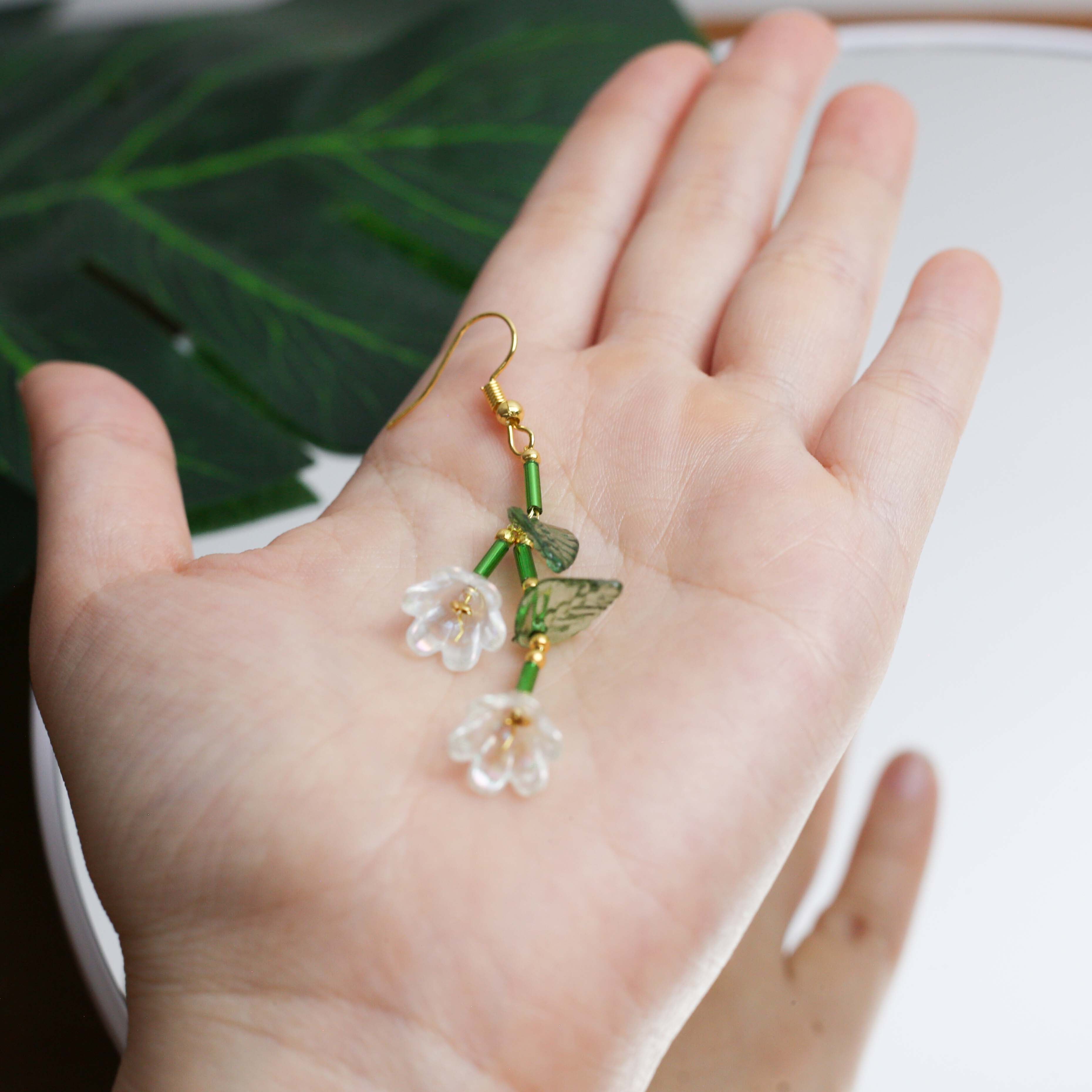 Handcrafted Floral Dangle Earrings