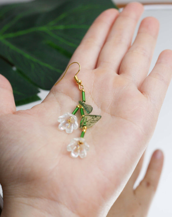 Handcrafted Floral Dangle Earrings