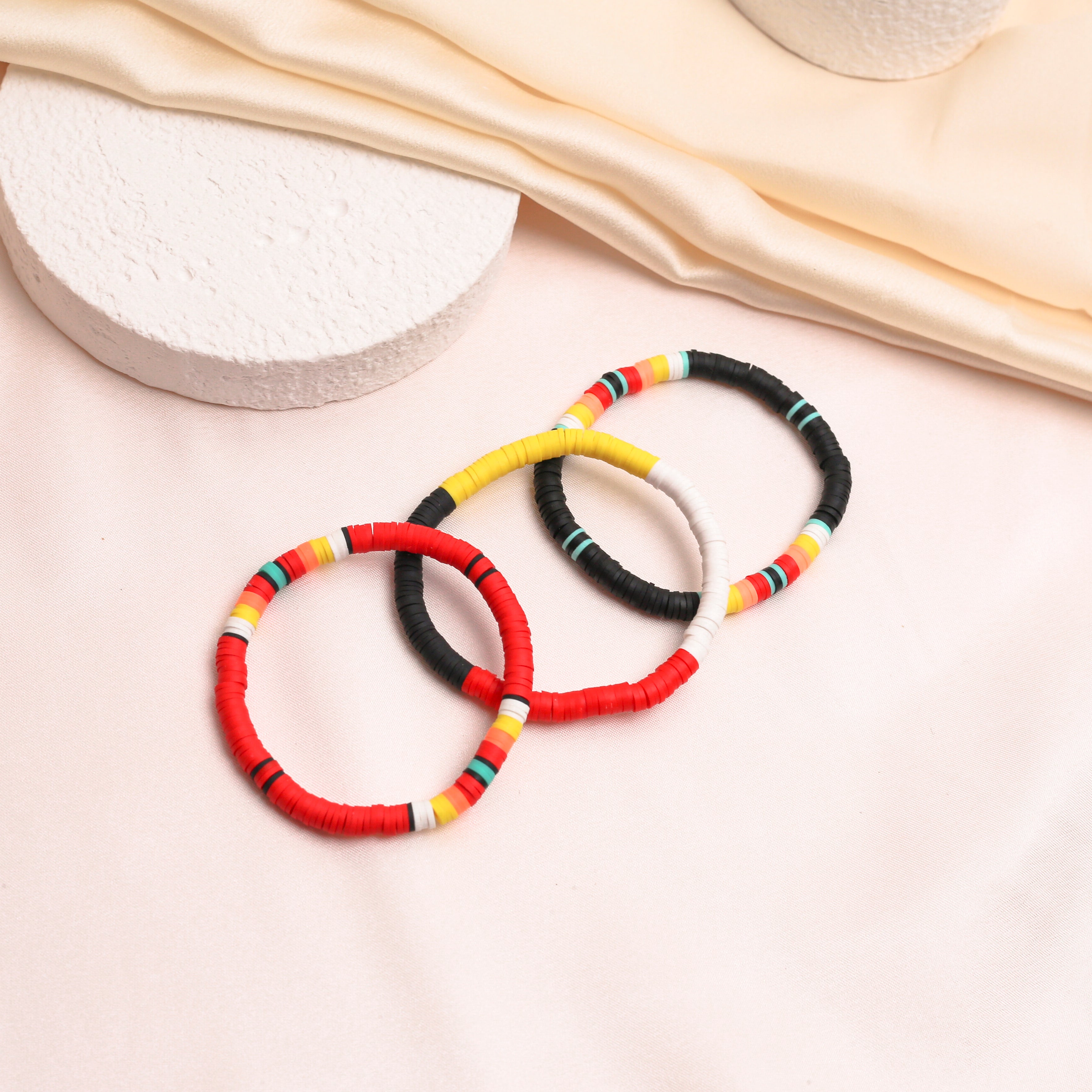 Women's Handmade Black Dusk Clay Bracelet