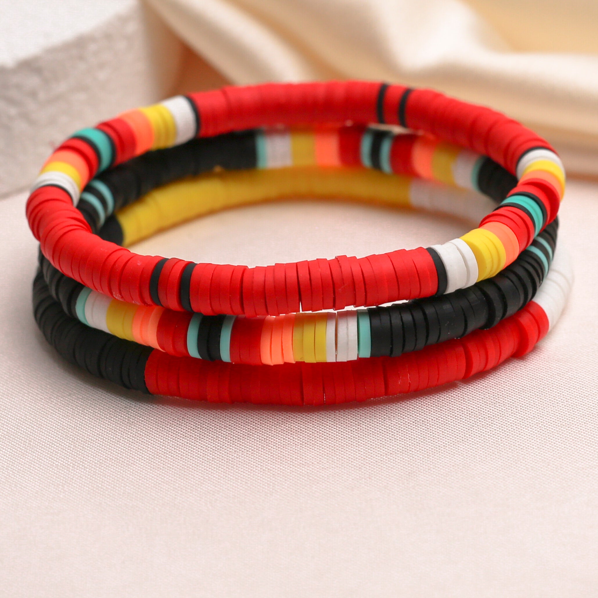 Women's Handmade Black Dusk Clay Bracelet