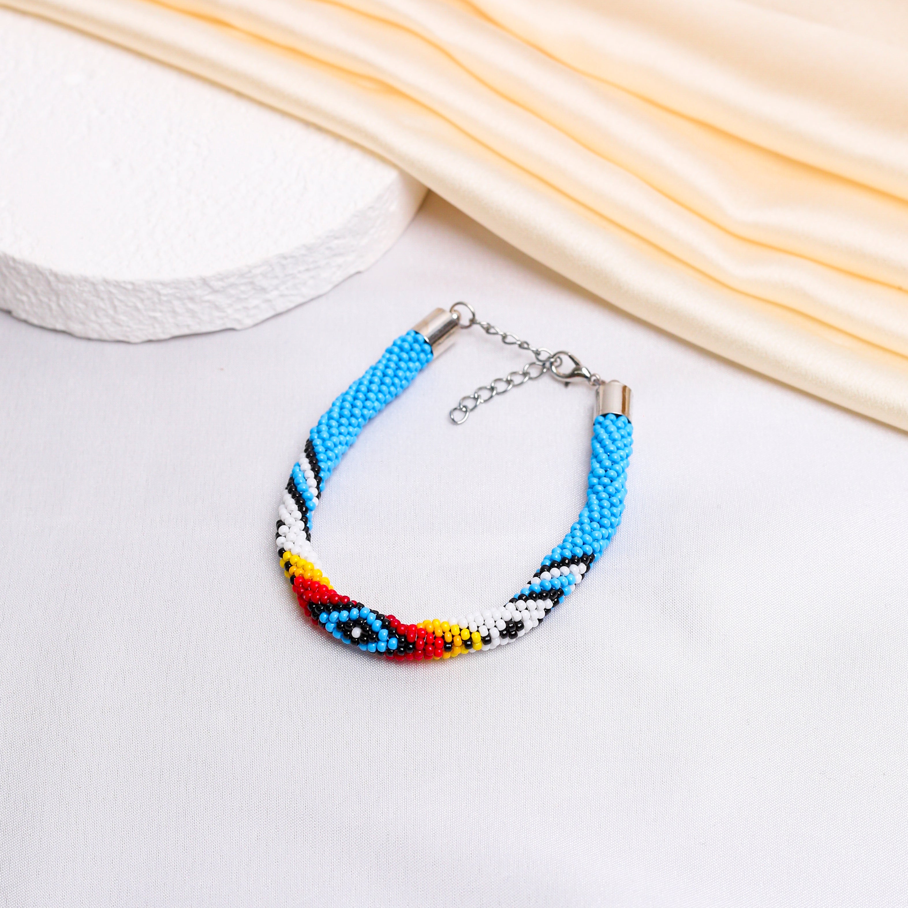 SALE 50% OFF - Women's Handmade Dark Blue Eye Beaded Bracelet