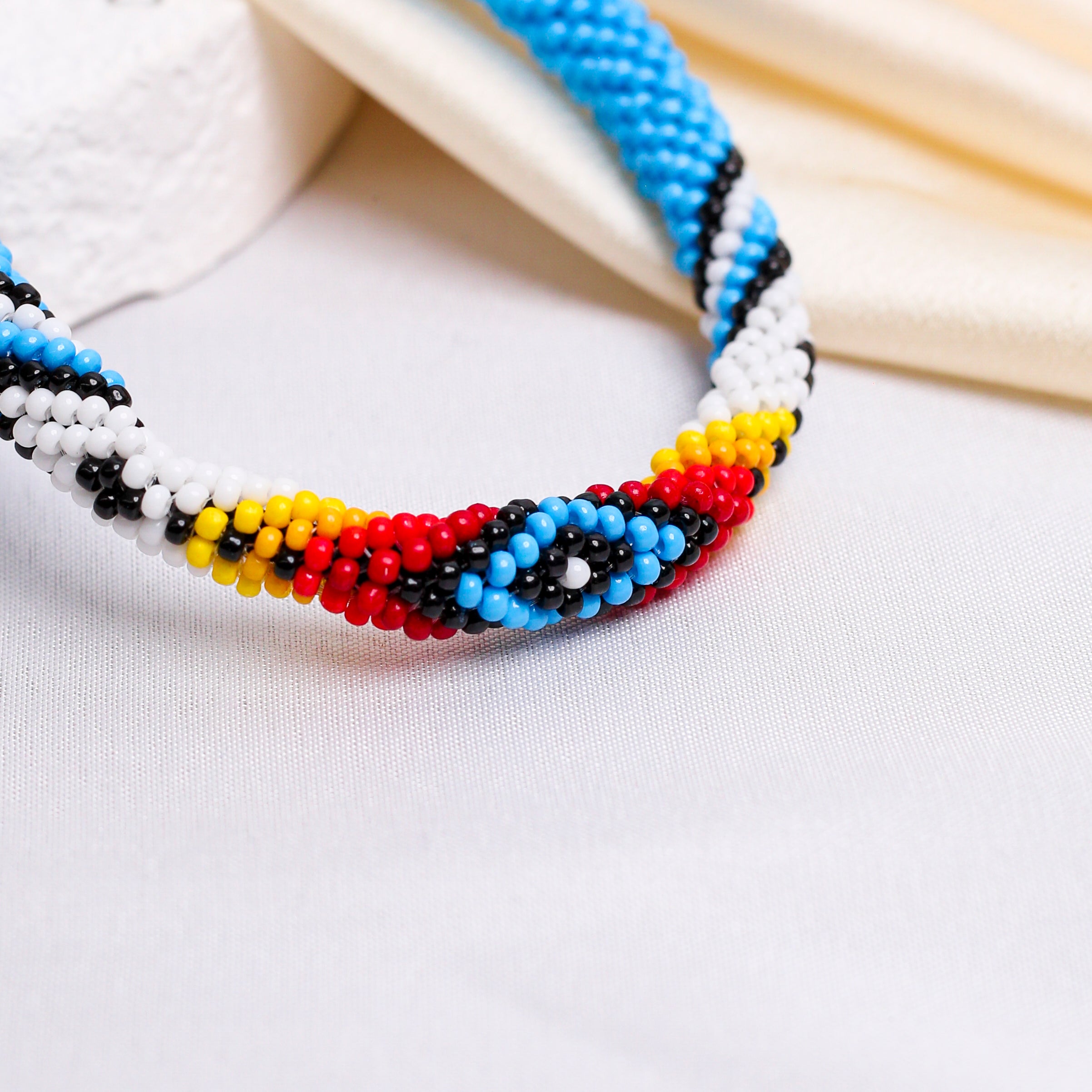 SALE 50% OFF - Women's Handmade Dark Blue Eye Beaded Bracelet