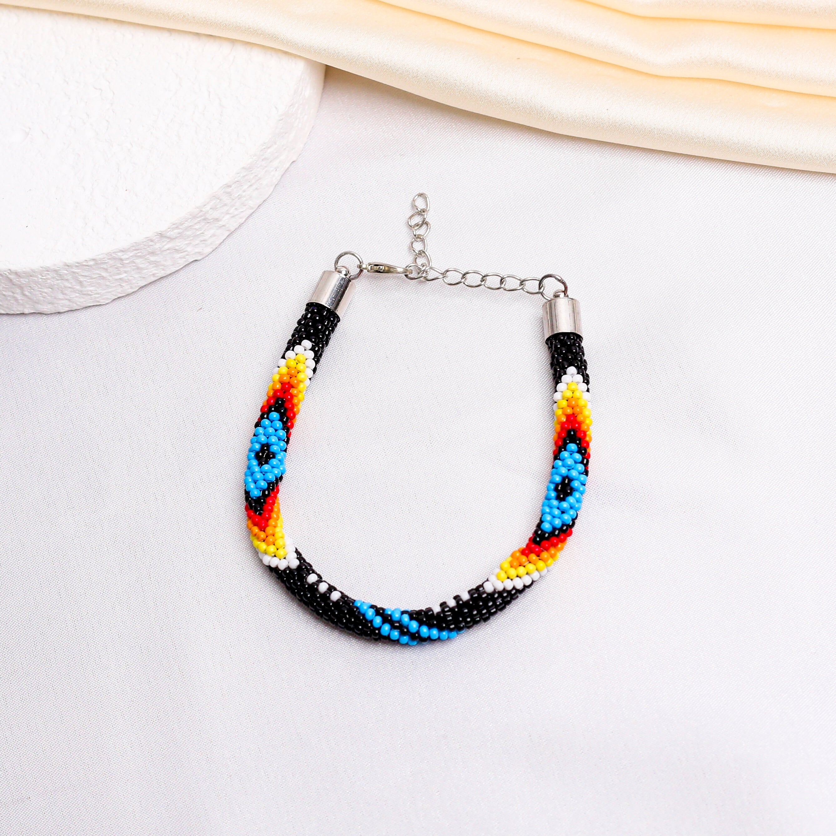 SALE 50% OFF - Women's Handmade Black Dusk Beaded Bracelet