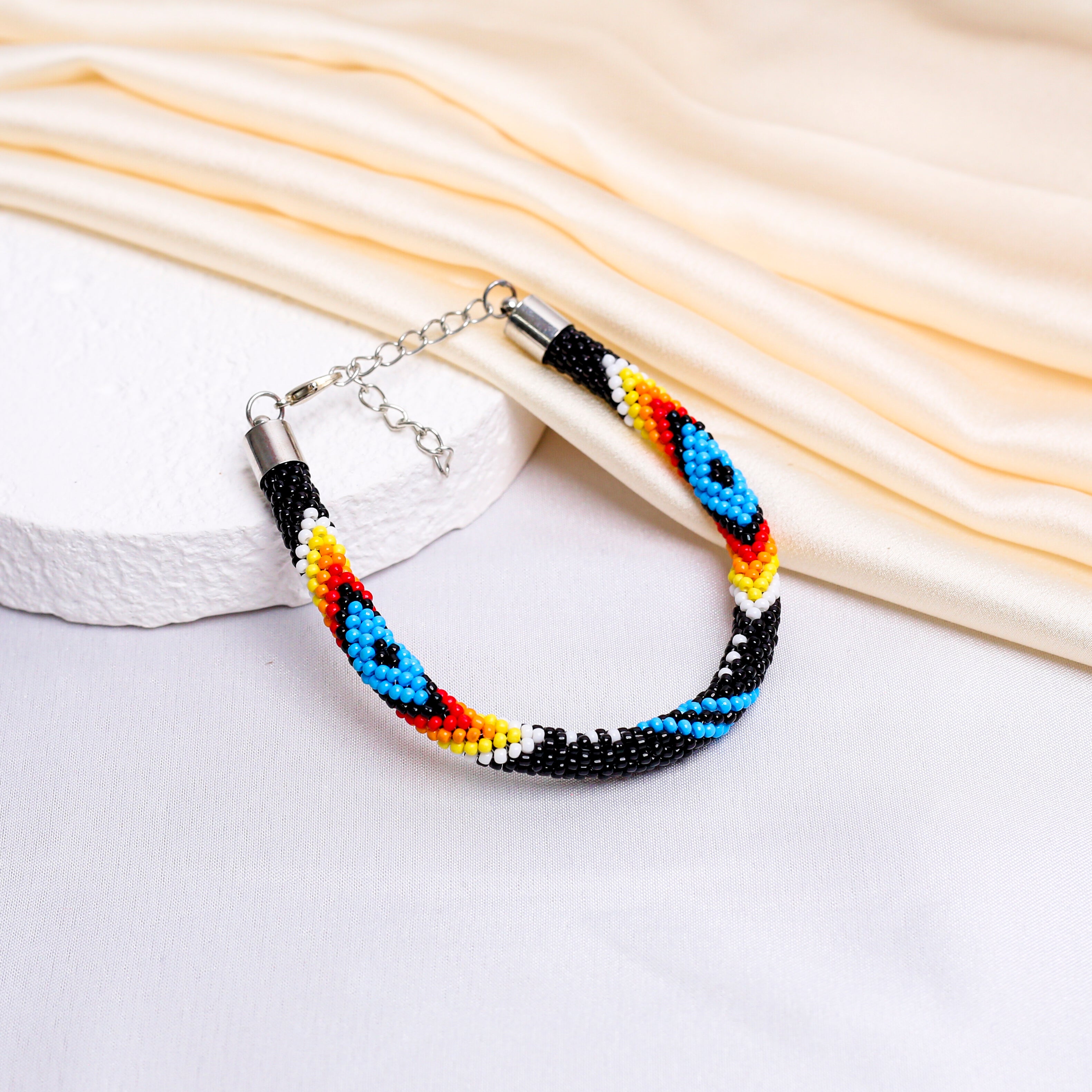 SALE 50% OFF - Women's Handmade Black Dusk Beaded Bracelet