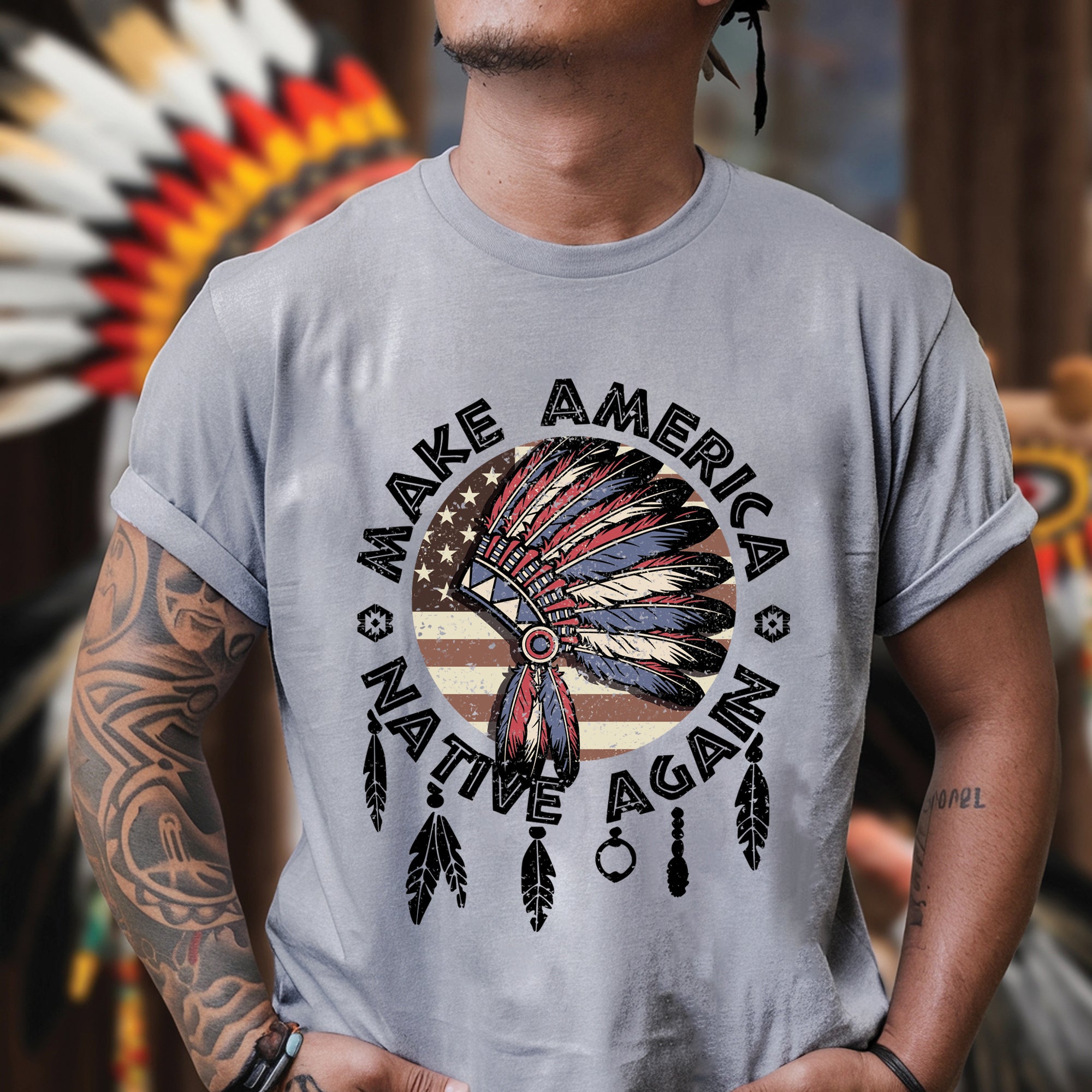Make America Native Again Unisex T-Shirt/T-Shirt V-Neck/Hoodie/Sweatshirt