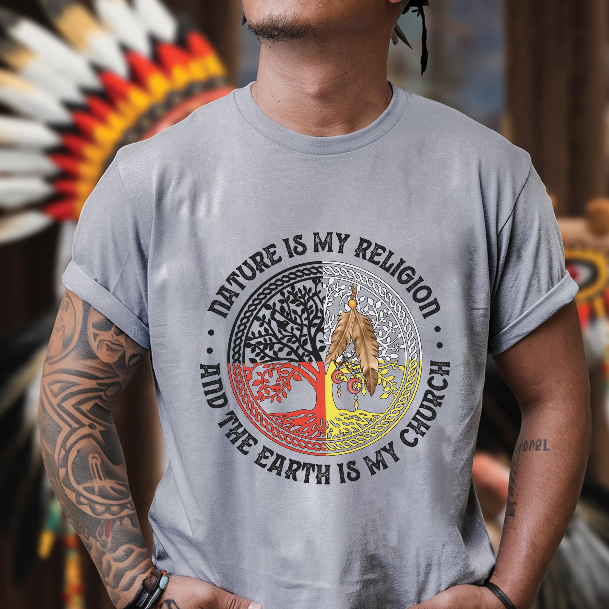 Nature Is My Religion And The Earth Is My Church Unisex T-Shirt/T-Shirt V-Neck/Hoodie/Sweatshirt - N32