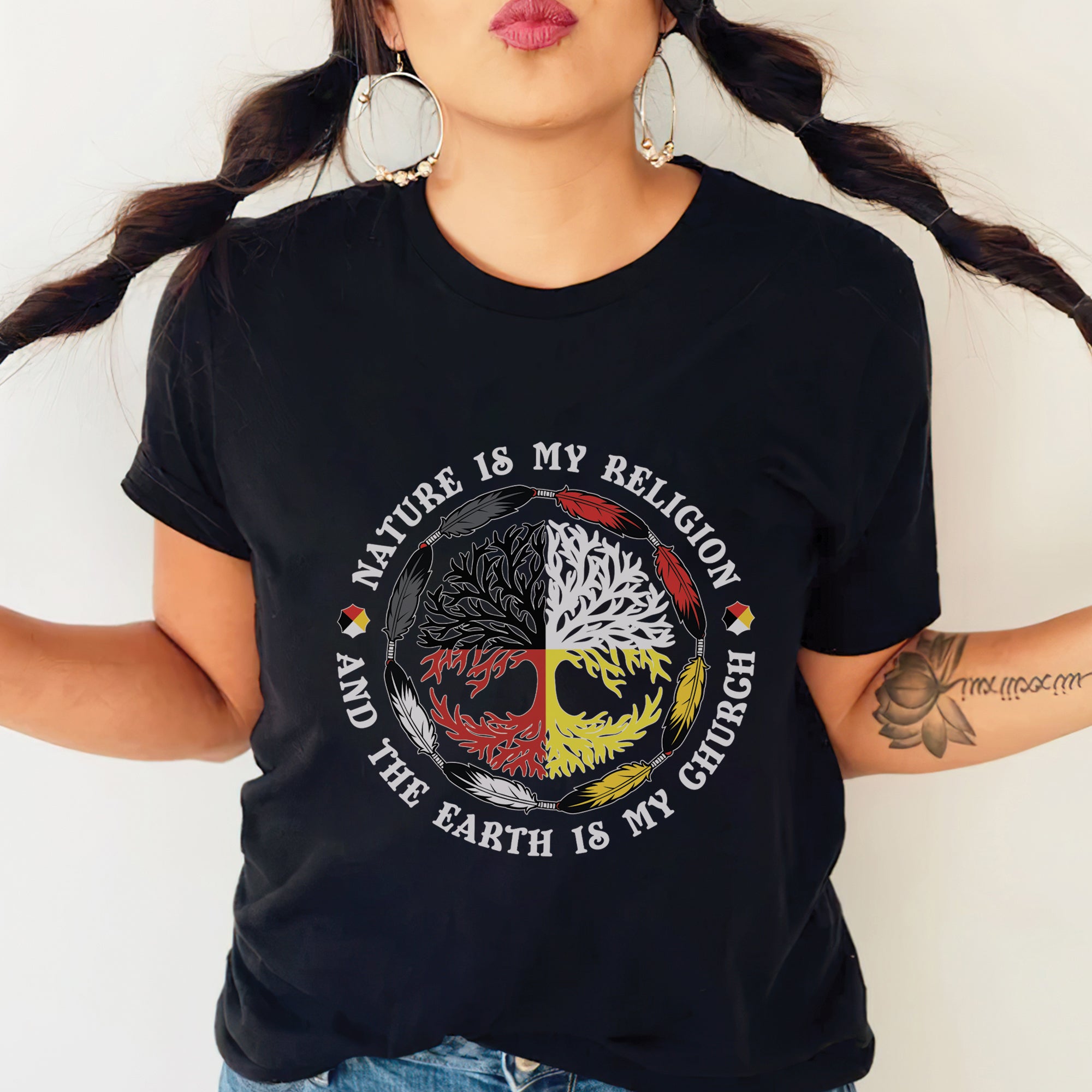 Nature Is My Religion And The Earth Is My Church Unisex T-Shirt/T-Shirt V-Neck/Hoodie/Sweatshirt - N37