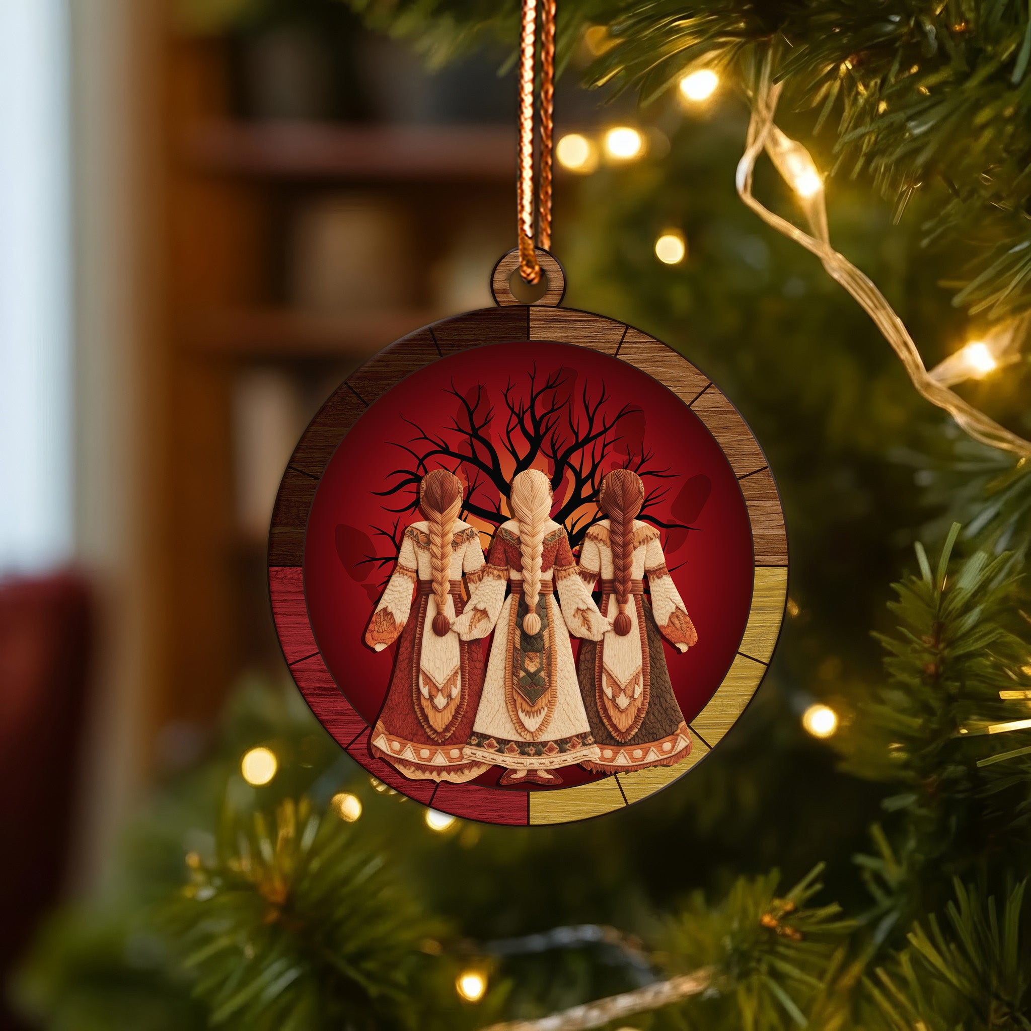 Three Sisters Ornament Native American Sacred Sisterhood Unique Christmas Gift Decor Flat Acrylic