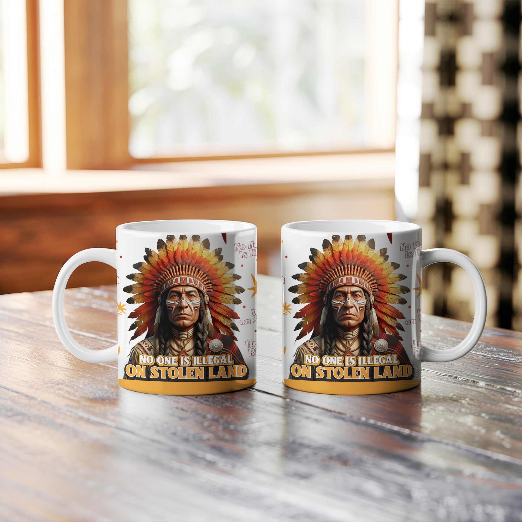 No One is Illegal On Stolen Land Indigenous Rights Native American Heritage Mug
