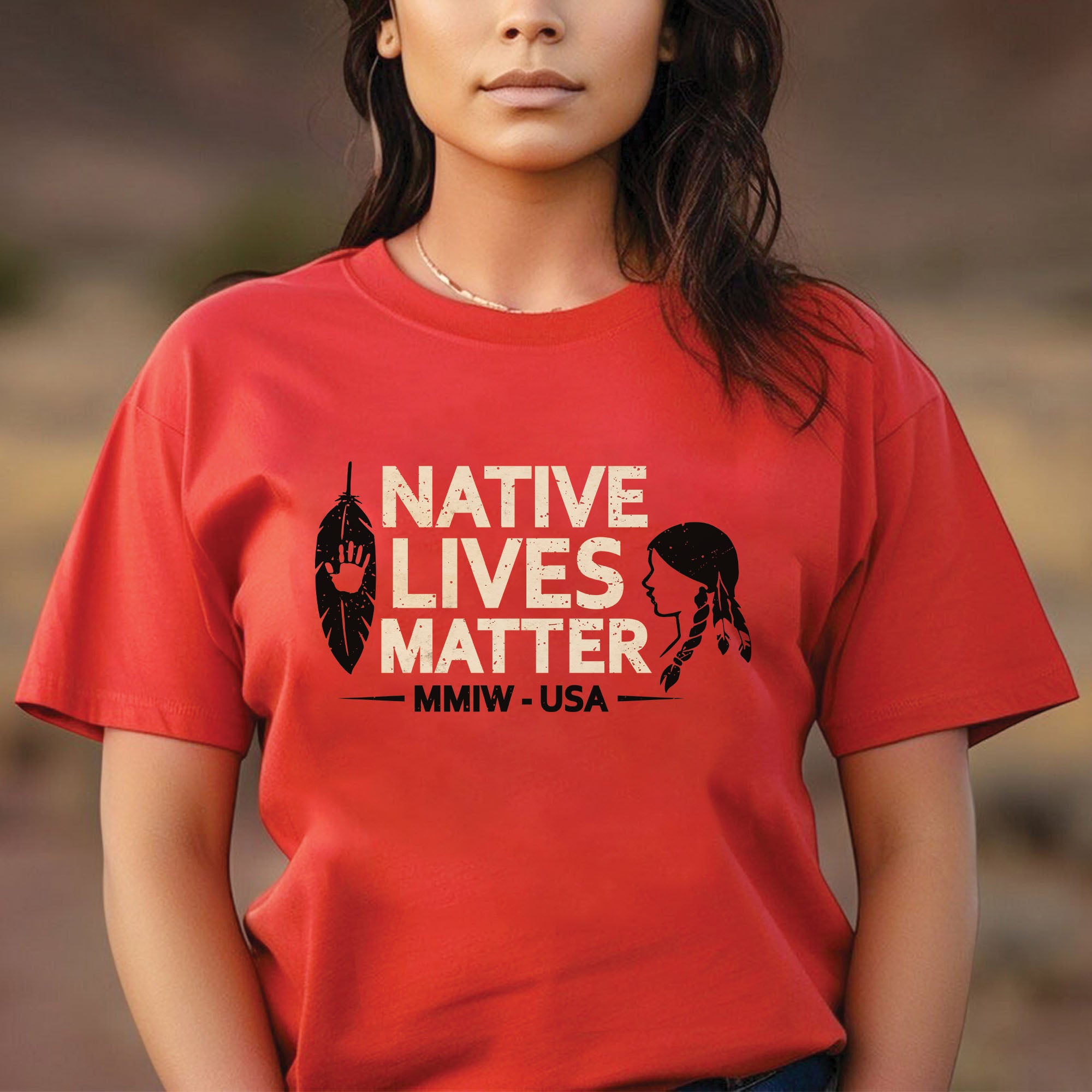 Native Lives Matter Indigenous Awareness MMIW USA Unisex T-shirt/T-shirt V-Neck/Hoodie/Sweatshirt