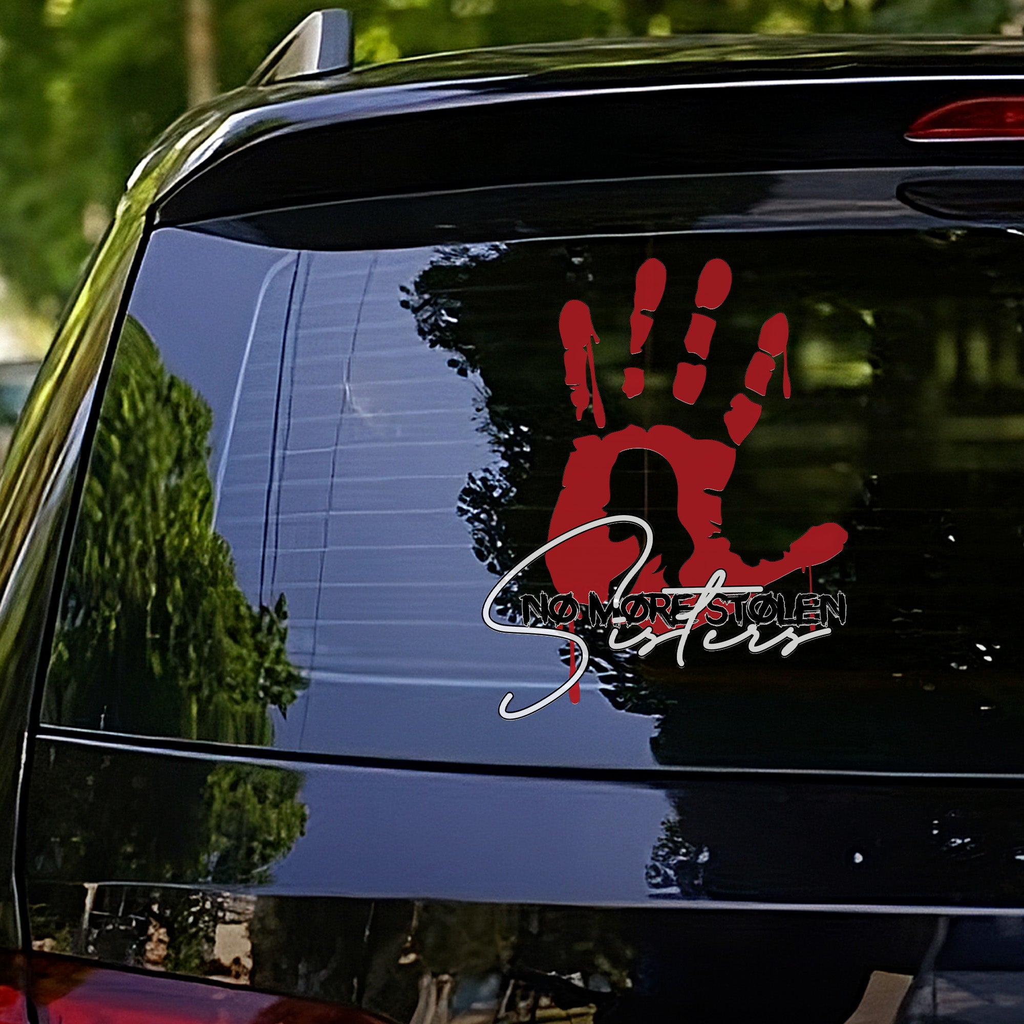 No More Stolen Sisters Red Hand Decal - MMIW Awareness