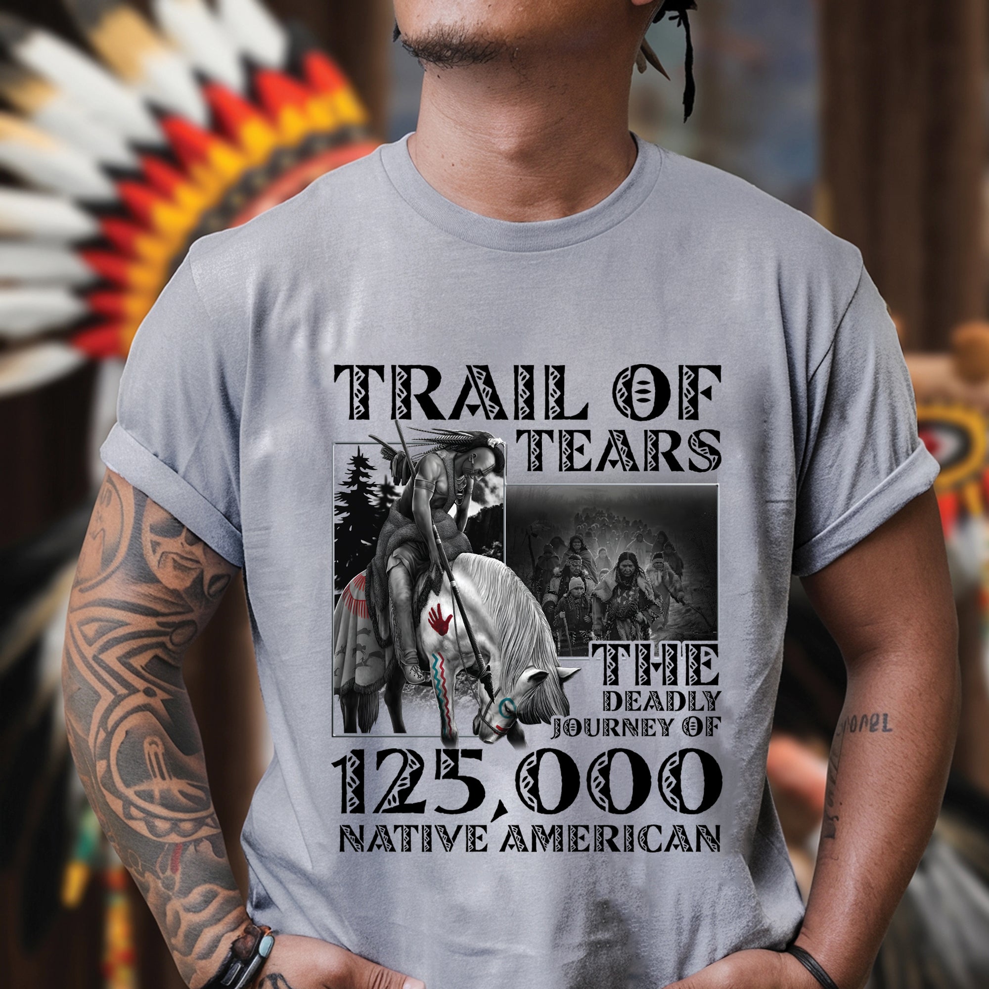 Trail of Tears The Deadly Journey Unisex T-Shirt/T-Shirt V-Neck/Hoodie/Sweatshirt 15