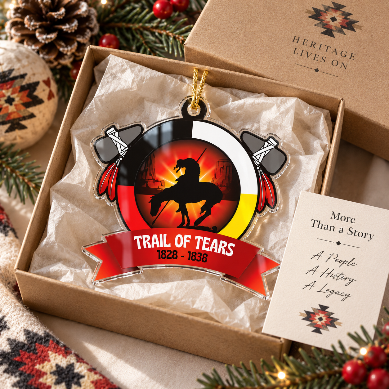 Trail of Tears Memorial Ornament 1828–1838 Unique Gift Decor Flat Acrylic