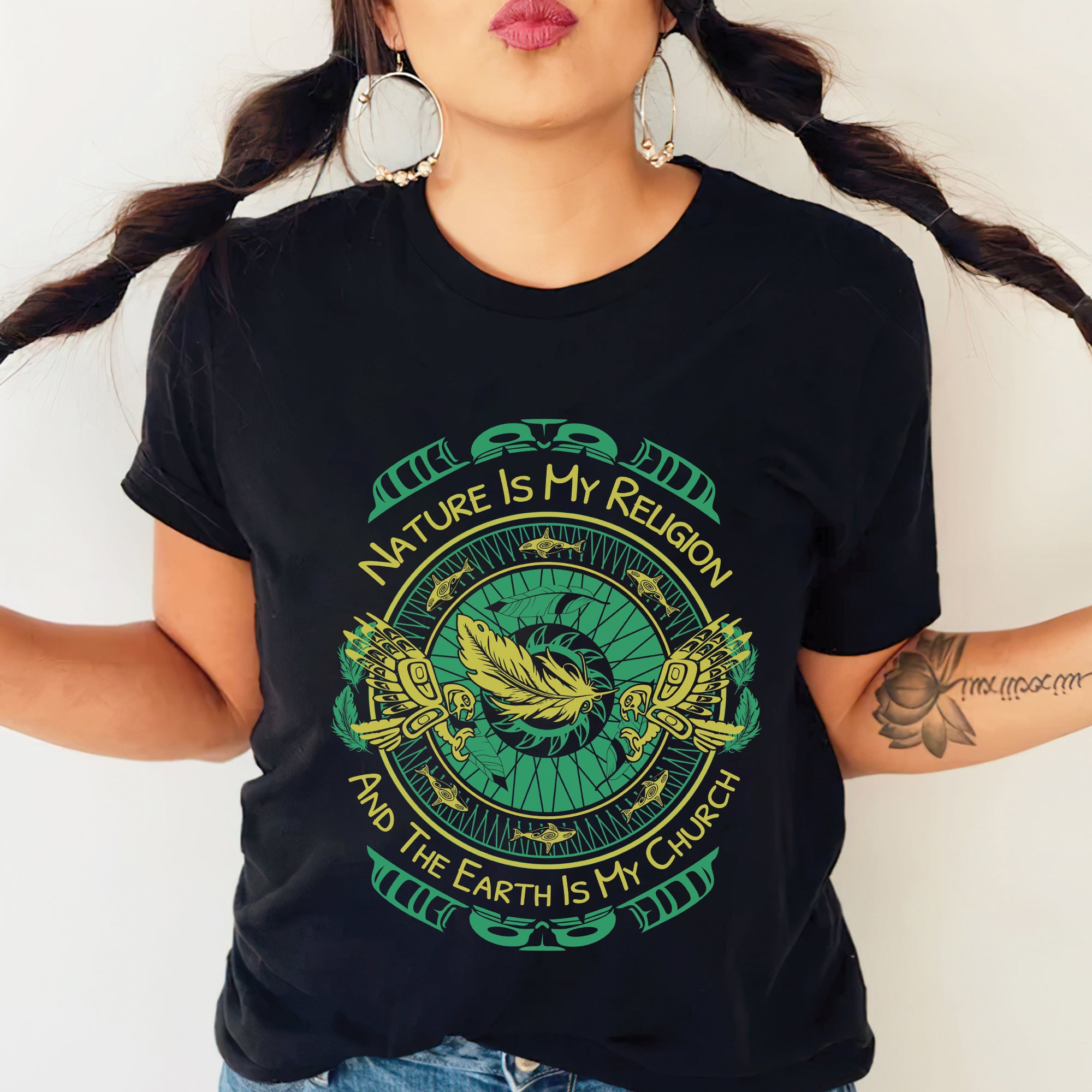 Nature Is My Religion And The Earth Is My Church Unisex T-Shirt/T-Shirt V-Neck/Hoodie/Sweatshirt - N65