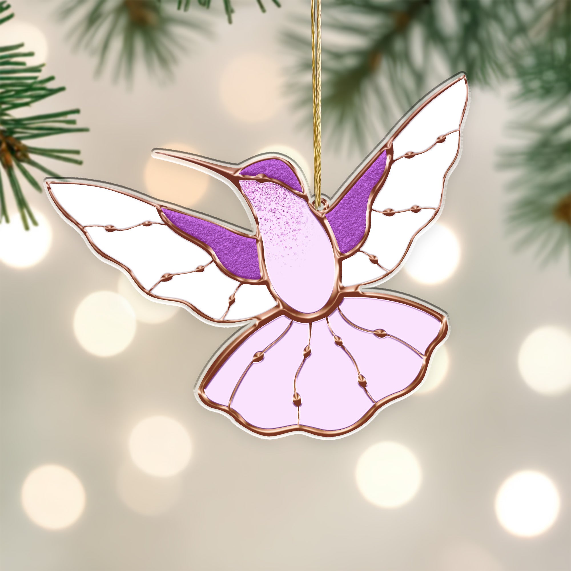 Sacred Spirit Hummingbird Ornament Unique Gift Decor Flat Acrylic