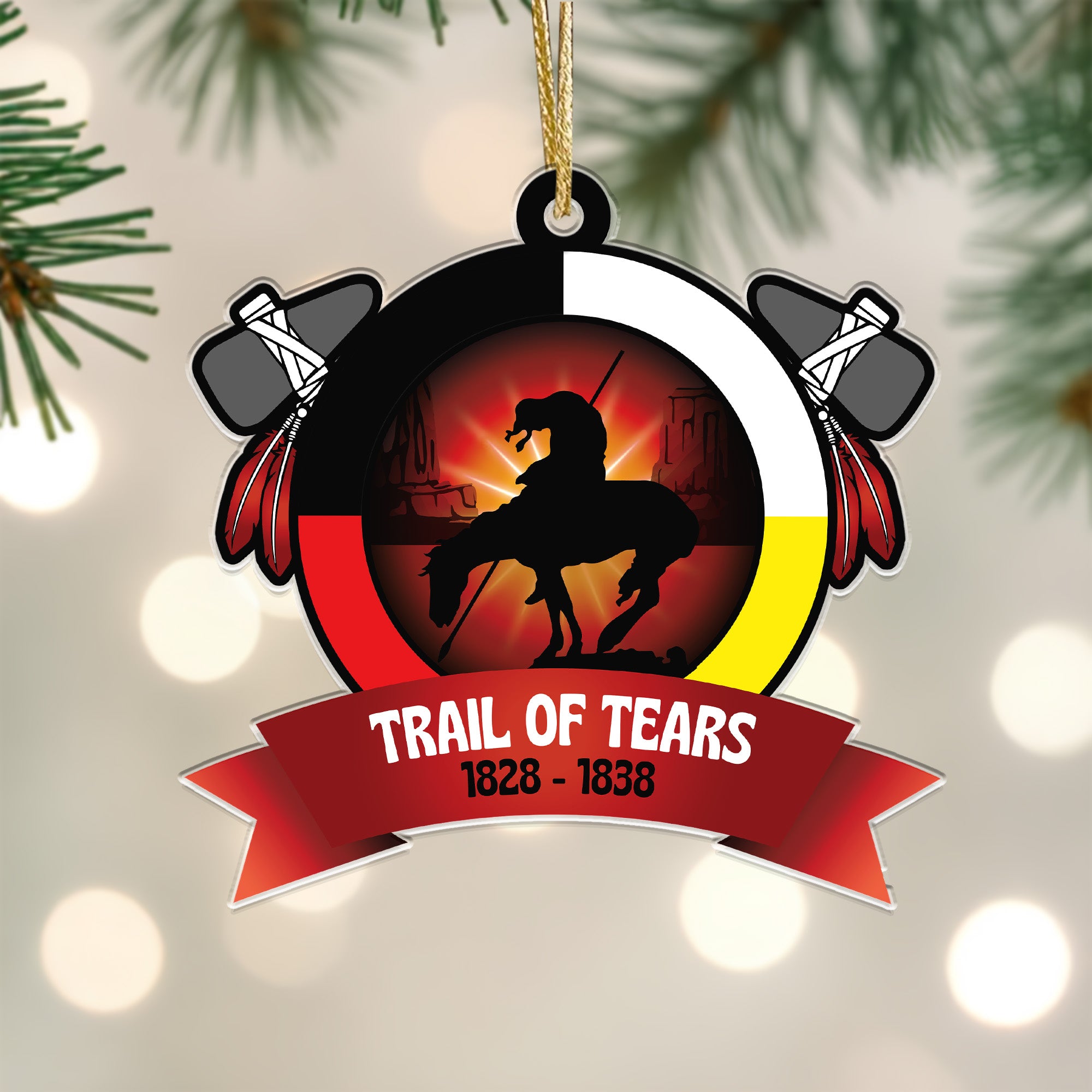 Trail of Tears Memorial Ornament 1828–1838 Unique Gift Decor Flat Acrylic