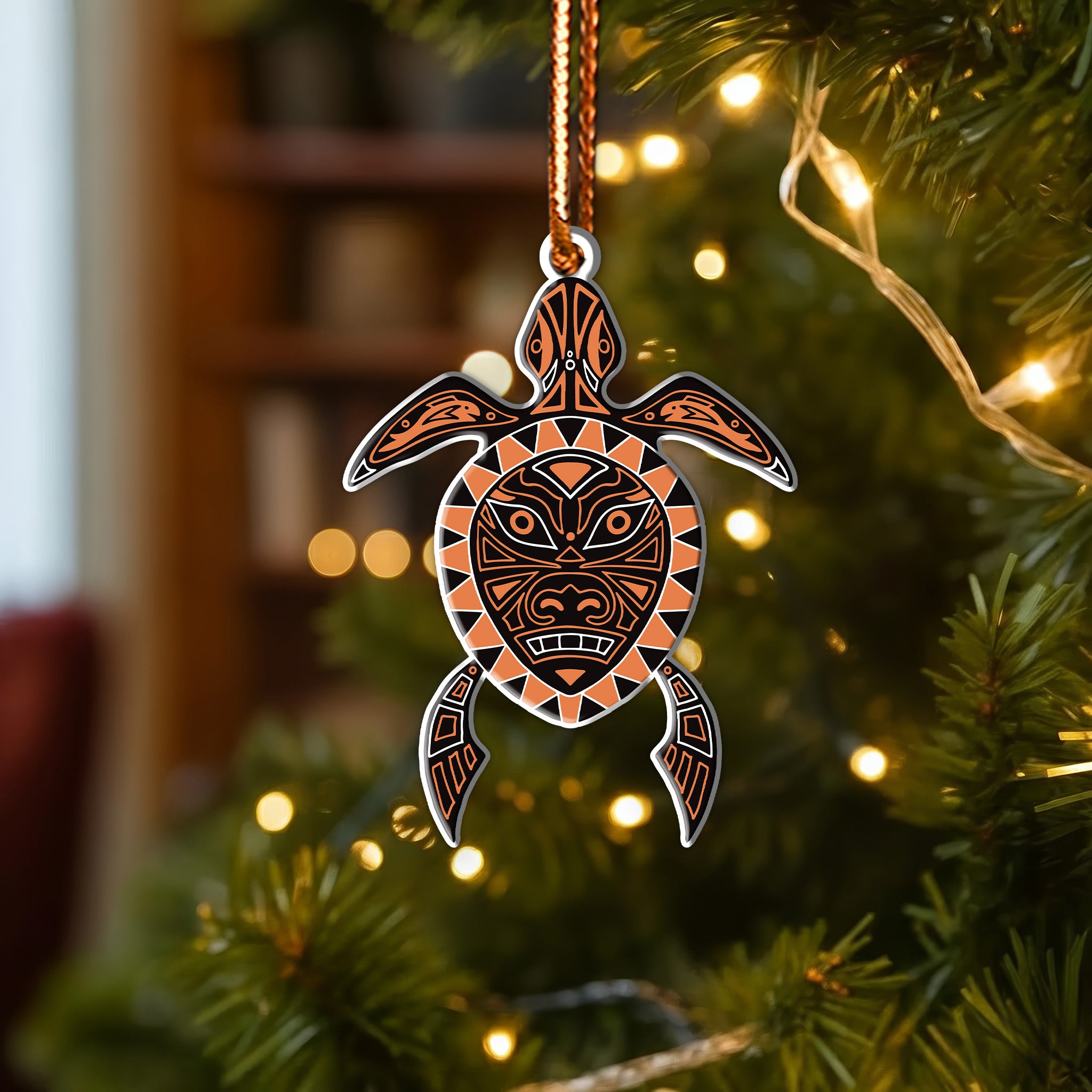 Guardian Turtle Ornament Native American Unique Christmas Gift Decor Flat Acrylic
