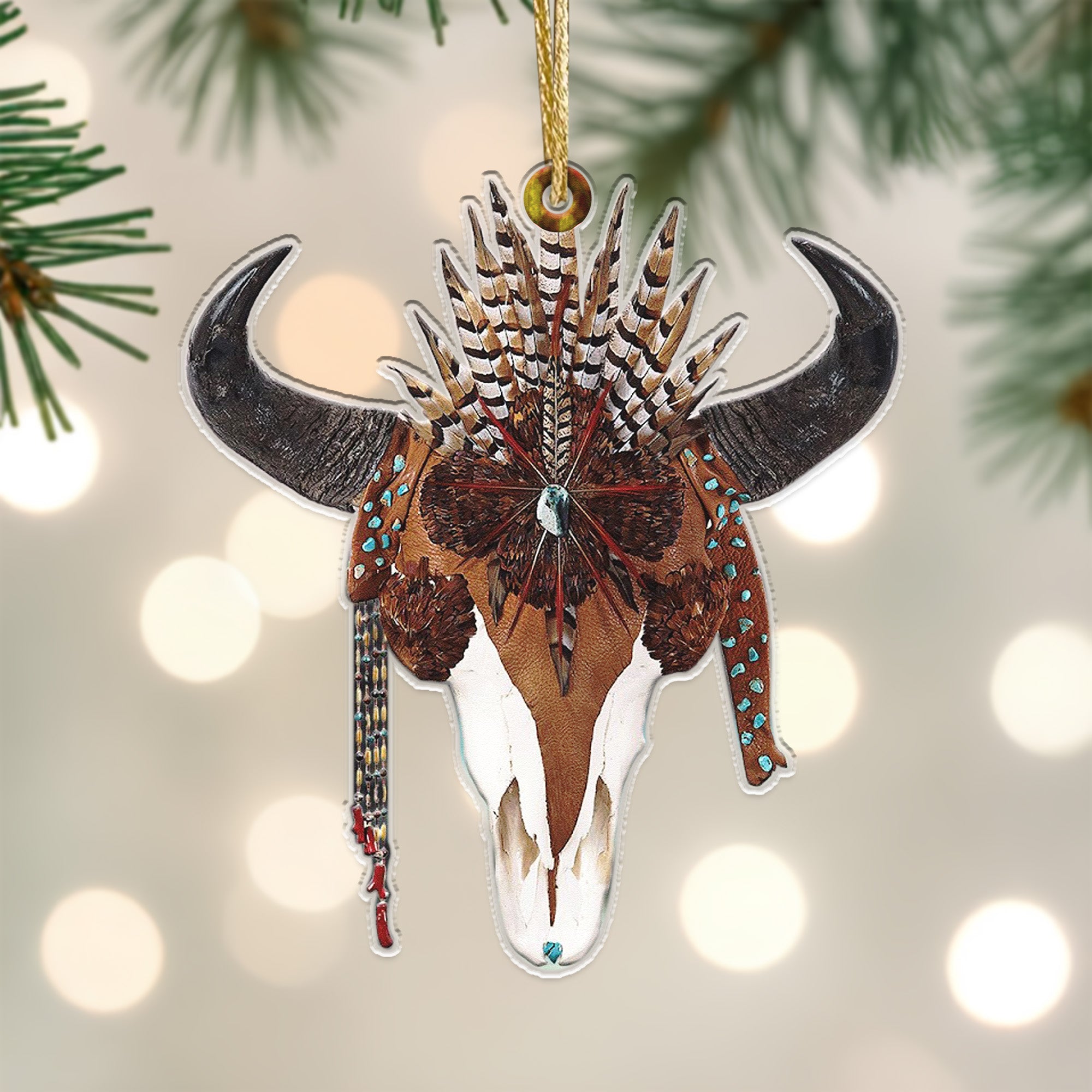 Buffalo Feather Native American - Unique Gift Decor Flat Acrylic