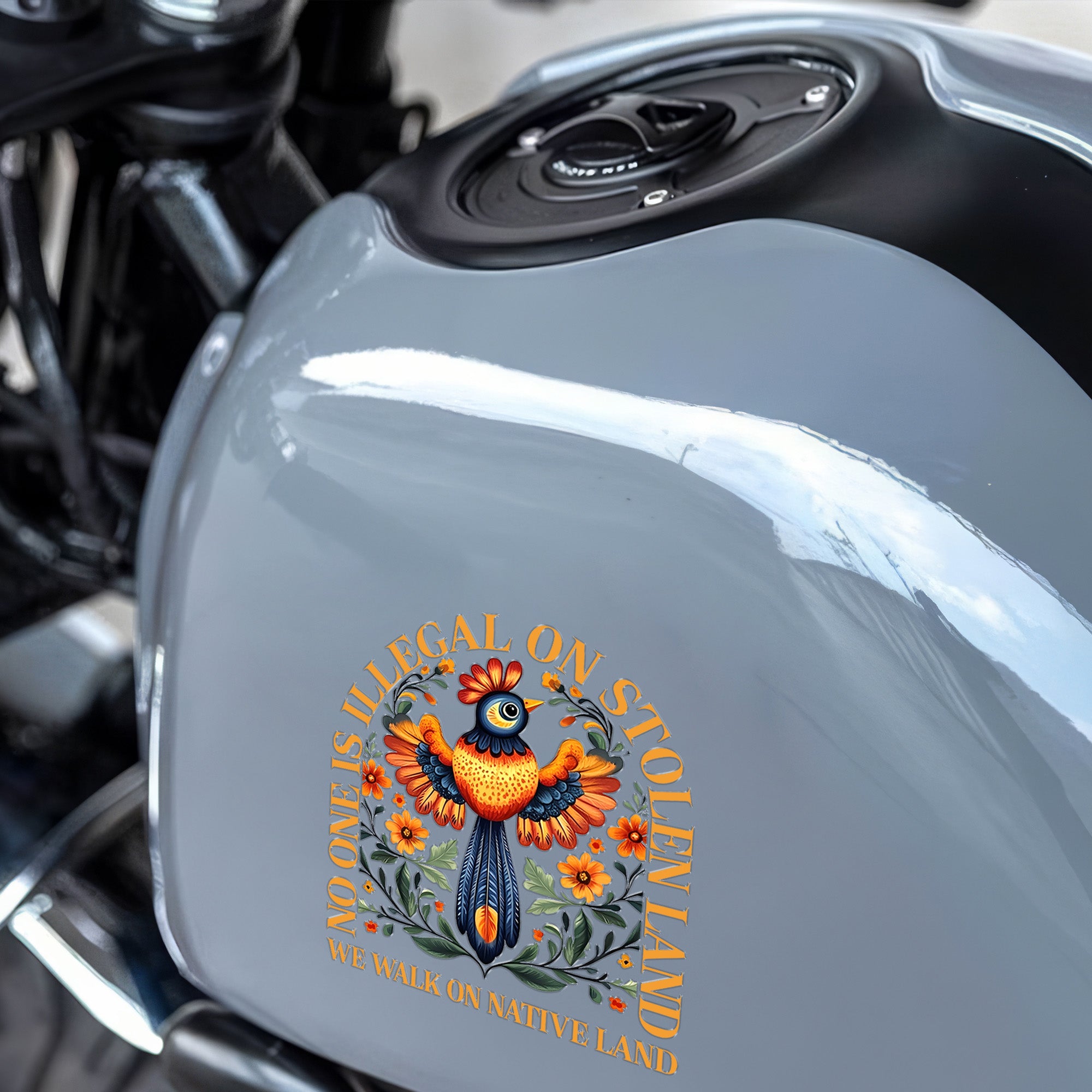 Decal No One Is Illegal On Stolen Land - We Walk On Native Land