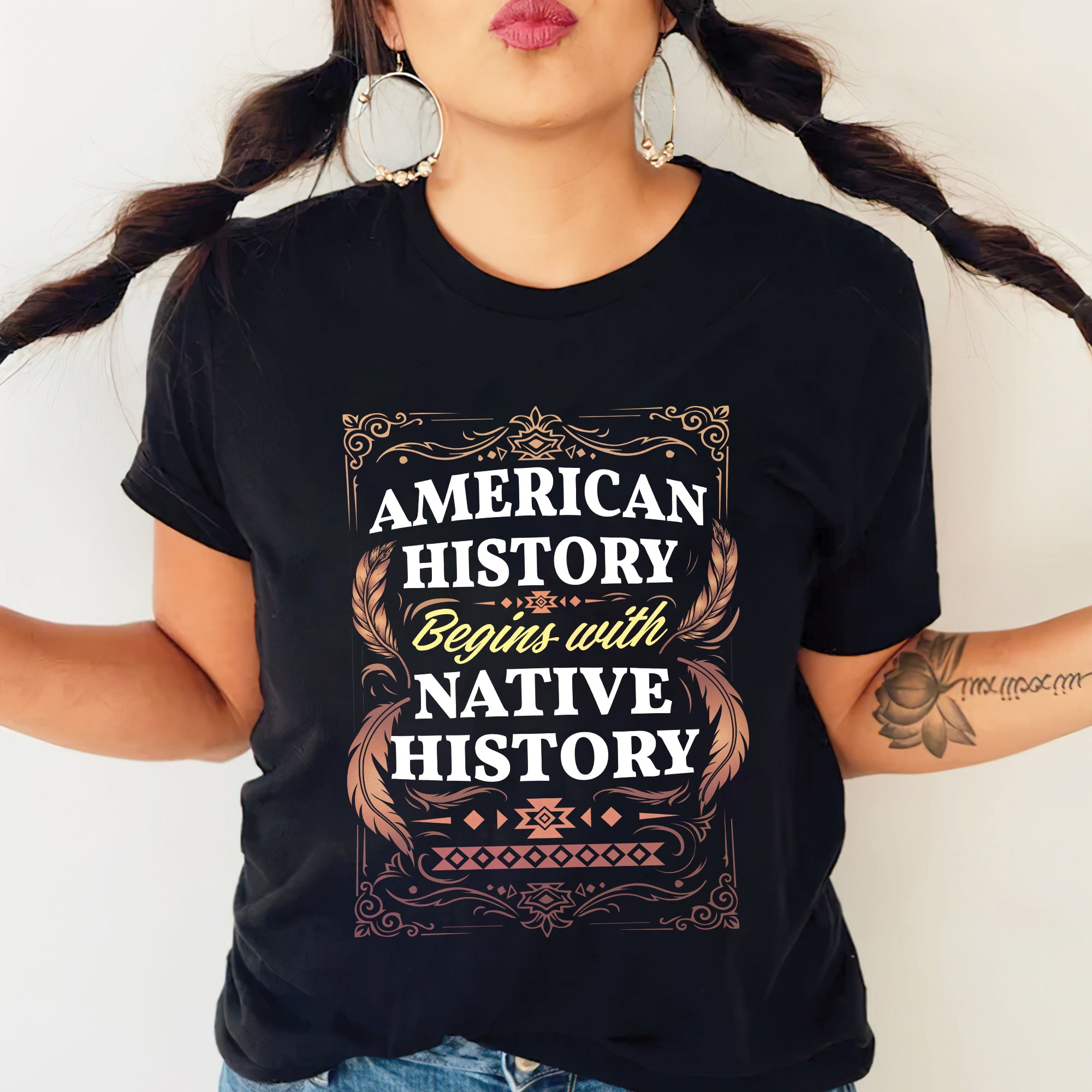 American History Begins with Native History Unisex T-Shirt/T-Shirt V-Neck/Hoodie/Sweatshirt