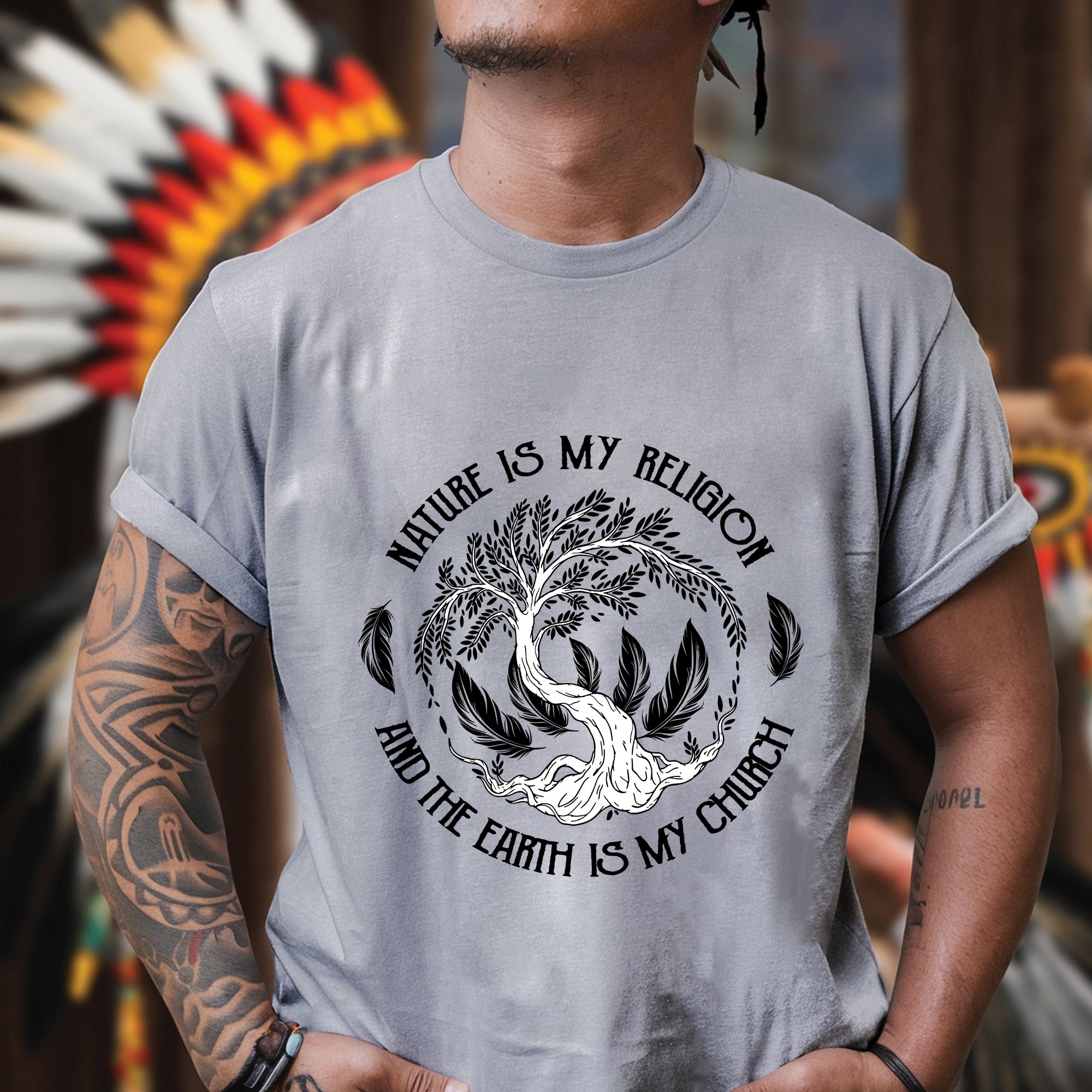 Nature Is My Religion And The Earth Is My Church Unisex T-Shirt/T-Shirt V-Neck/Hoodie/Sweatshirt - N35