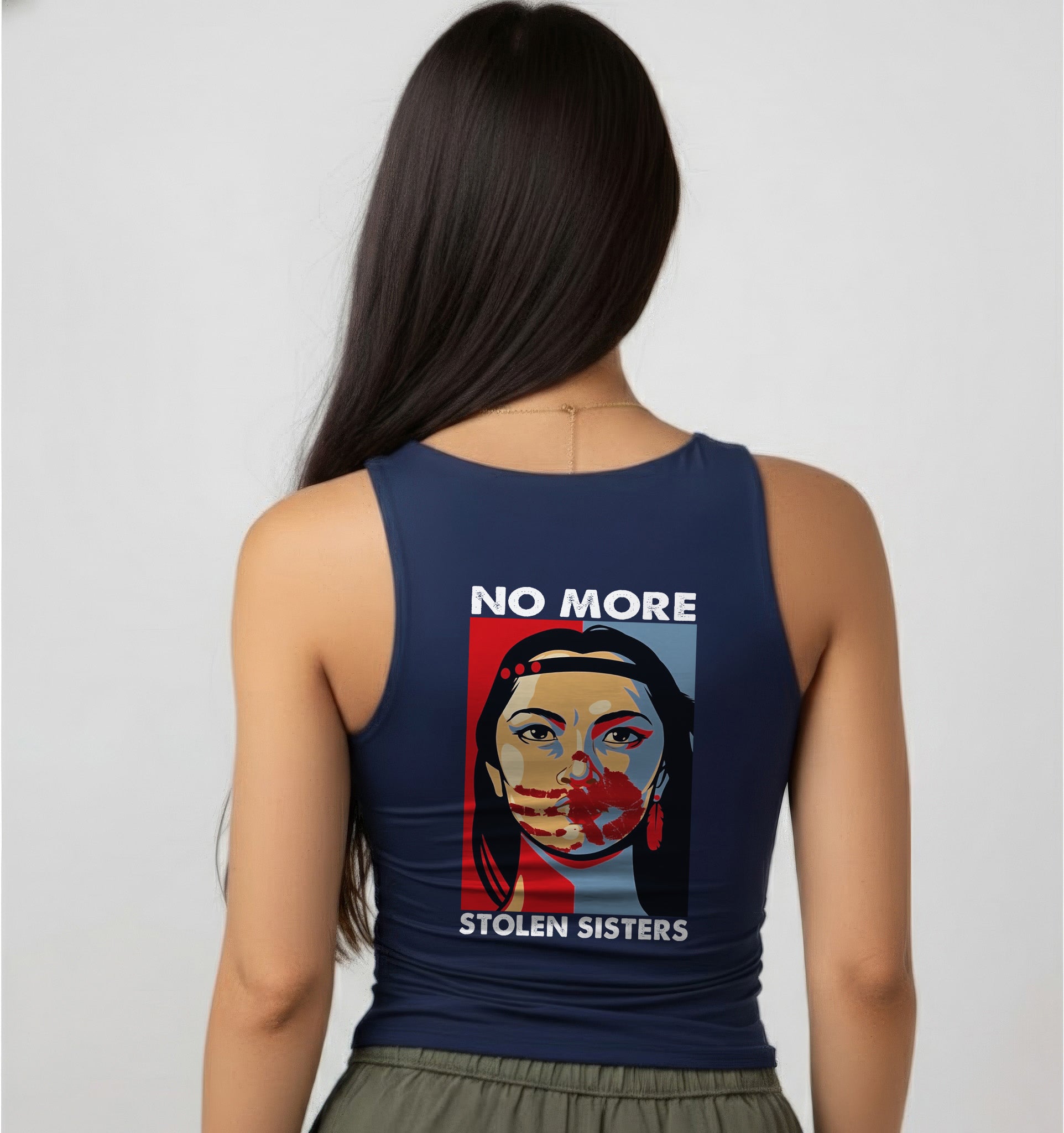 [Two Sides] No More Stolen Sisters MMIW Awareness Unisex Tank Top/Long Sleeve/Hoodie Zip